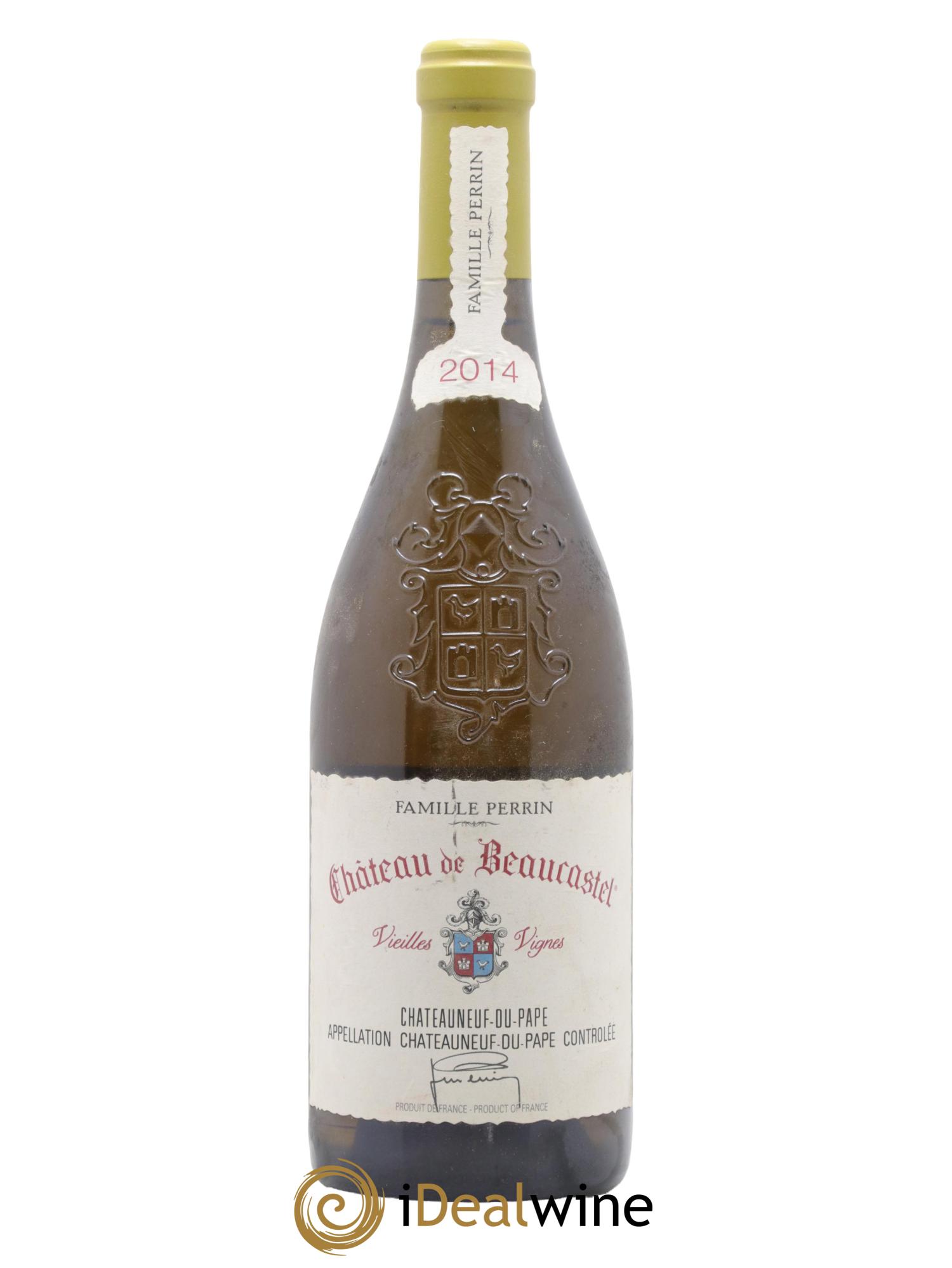 Châteauneuf-du-Pape Château de Beaucastel Vieilles vignes Roussanne Famille Perrin 2014 - Lot de 1 bouteille - 0