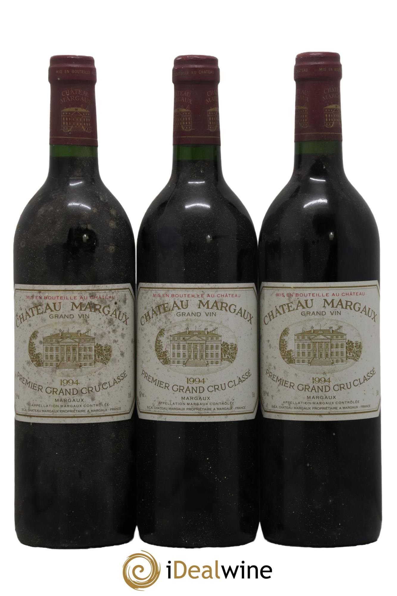 Château Margaux 1er Grand Cru Classé  1994 - Lot de 3 bouteilles - 0