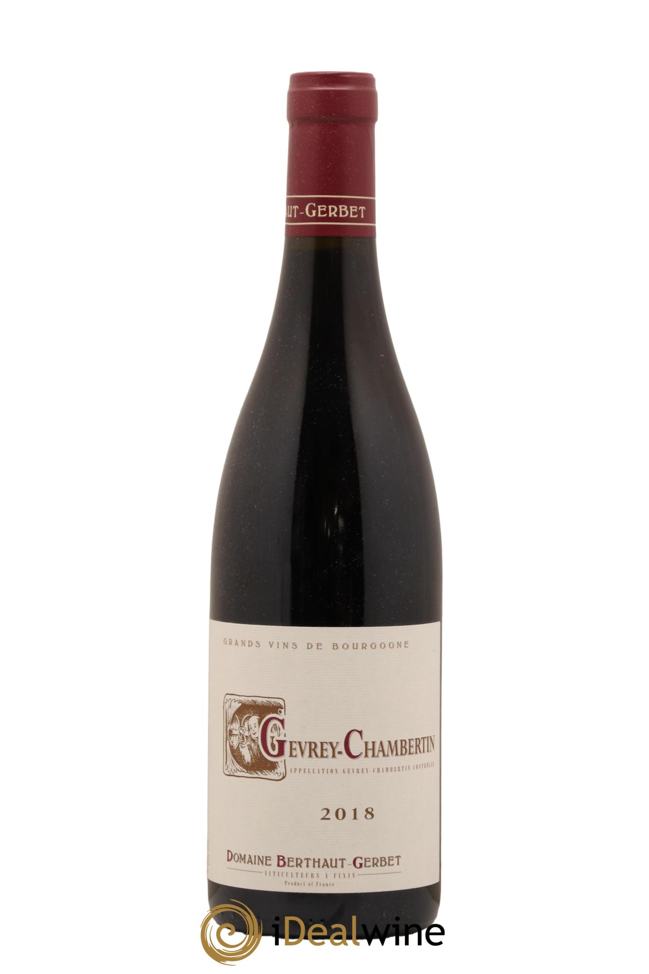 Gevrey-Chambertin Berthaut Gerbet (Domaine) 2018 - Lot de 1 bouteille - 0