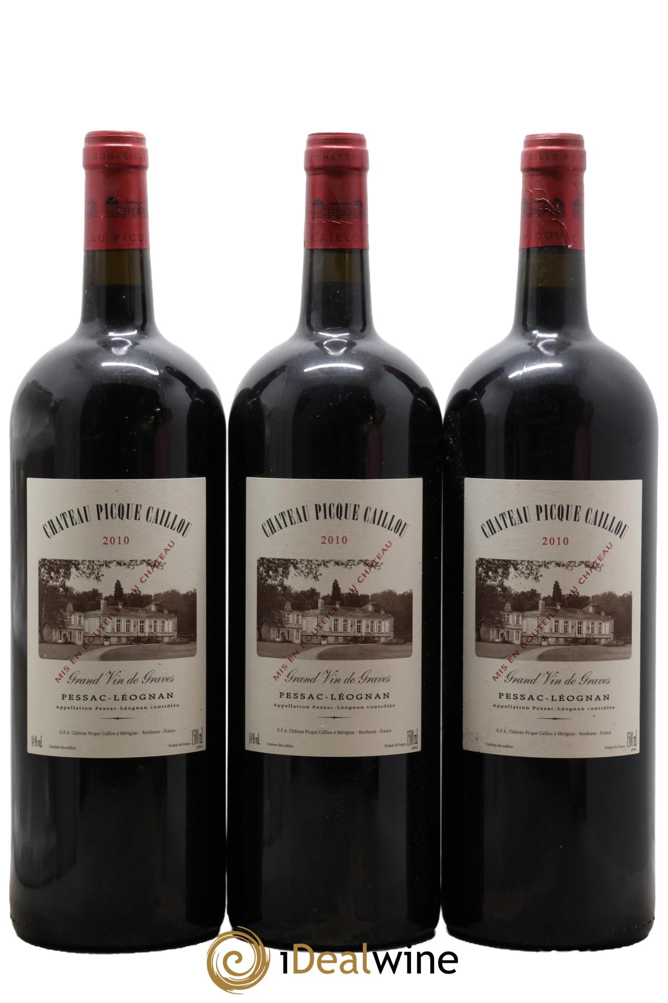 Château Picque Caillou 2010 - Lot de 3 magnums - 0