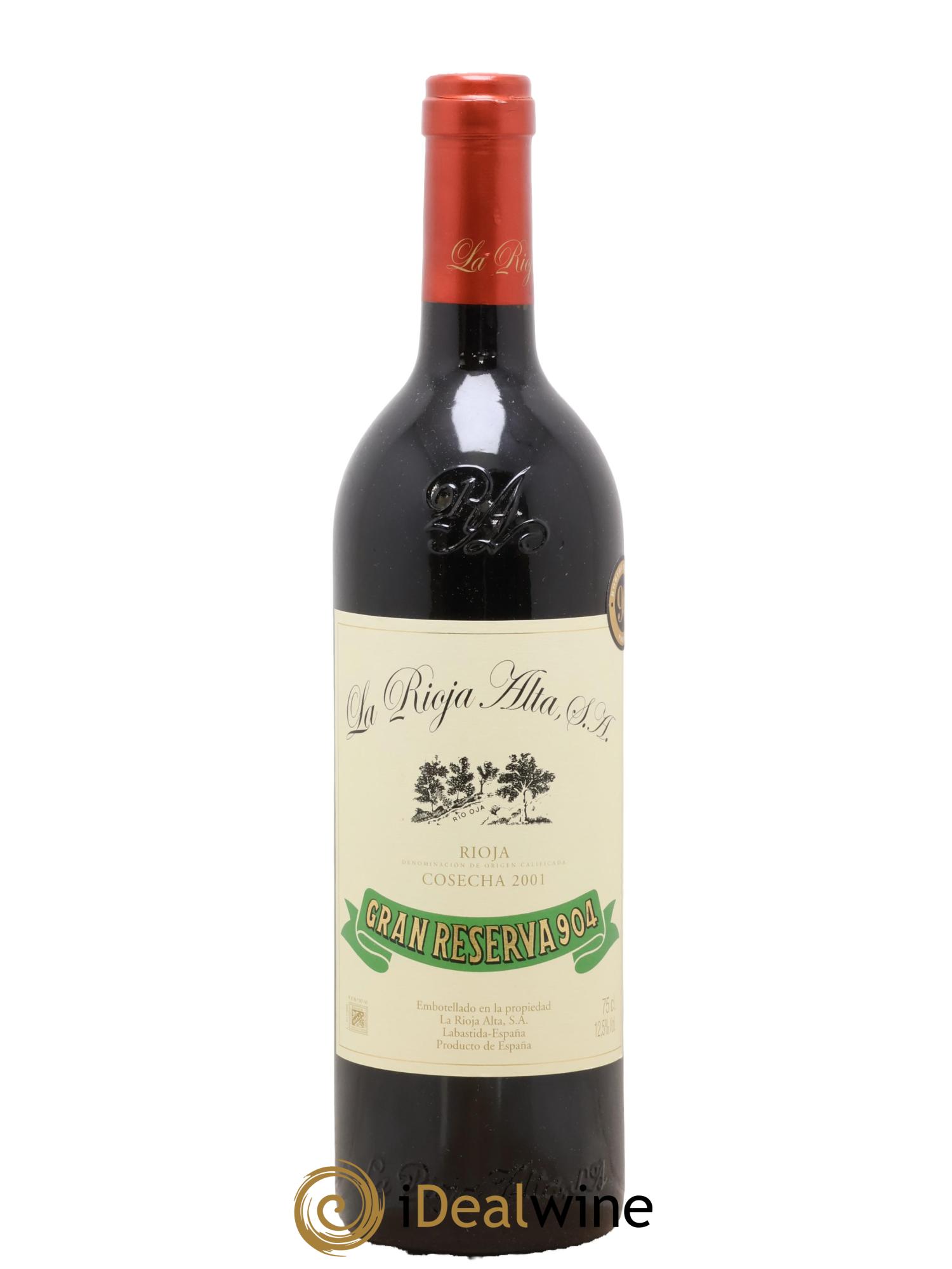 Rioja DOCa Gran Reserva 904 La Rioja Alta 2001 - Lotto di 1 bottiglia - 0
