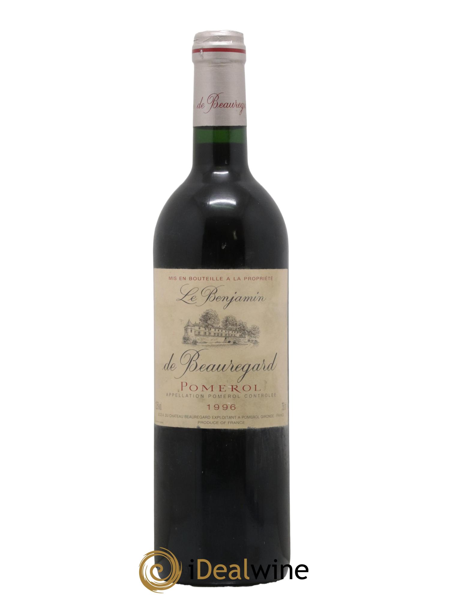 Pomerol Chateau Benjamin de Beauregard 1996 - Lot de 1 bouteille - 0