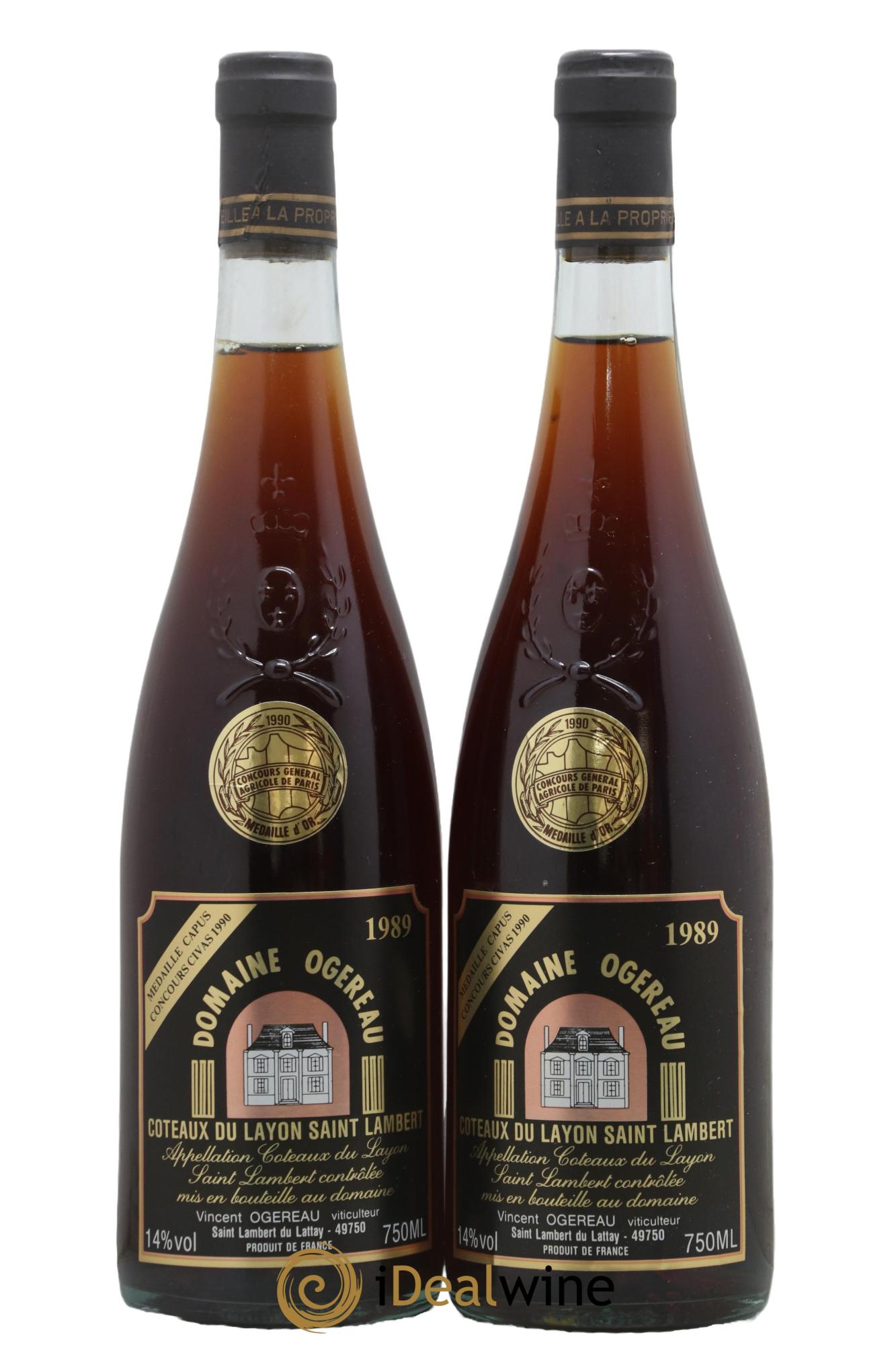 Coteaux du Layon Saint Lambert Domaine Ogereau 1989 - Lot de 2 bouteilles - 0