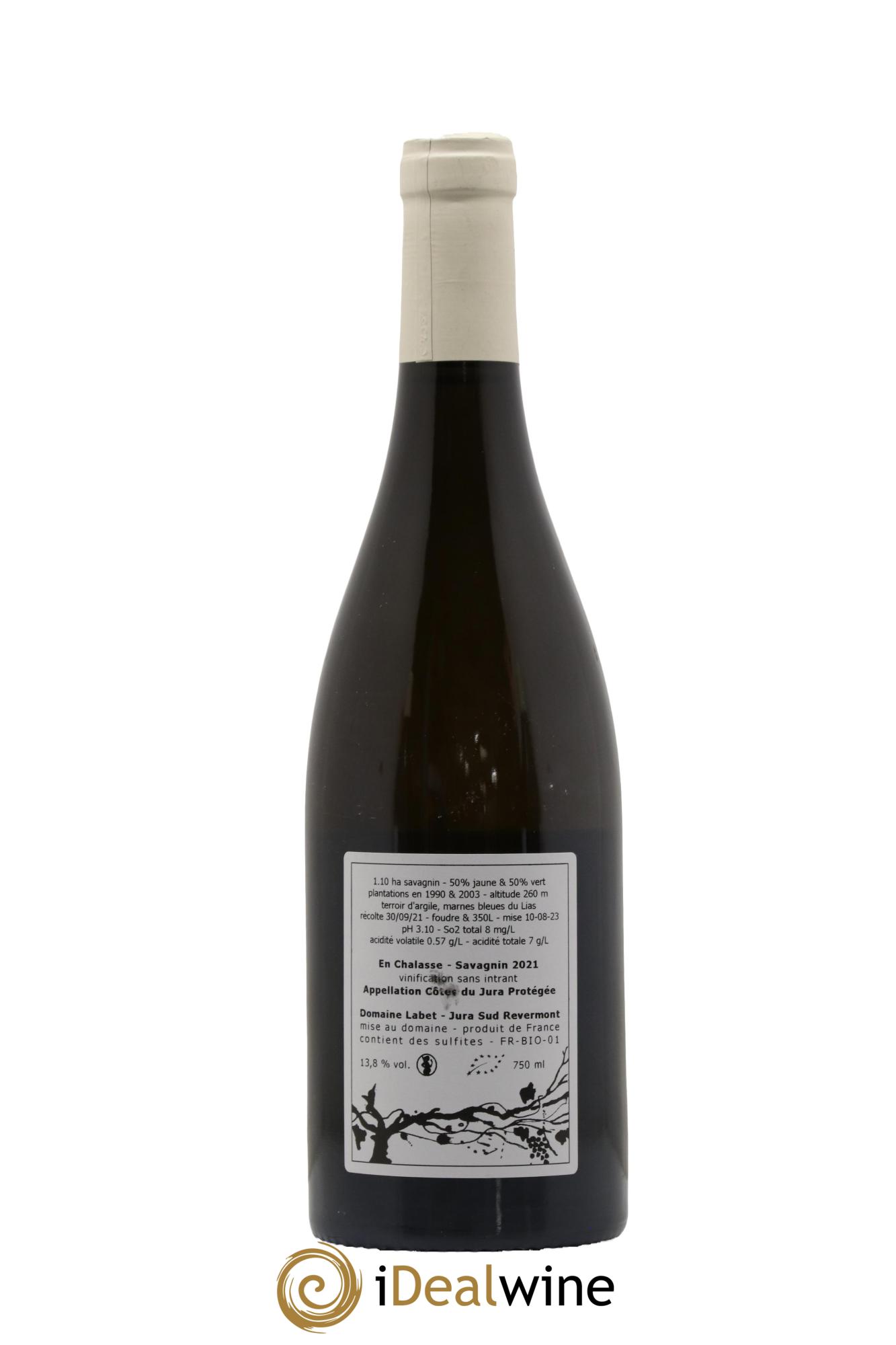 Côtes du Jura Fleur de Savagnin En Chalasse Romain - Julien - Charline Labet 2021 - Lot de 1 bouteille - 1