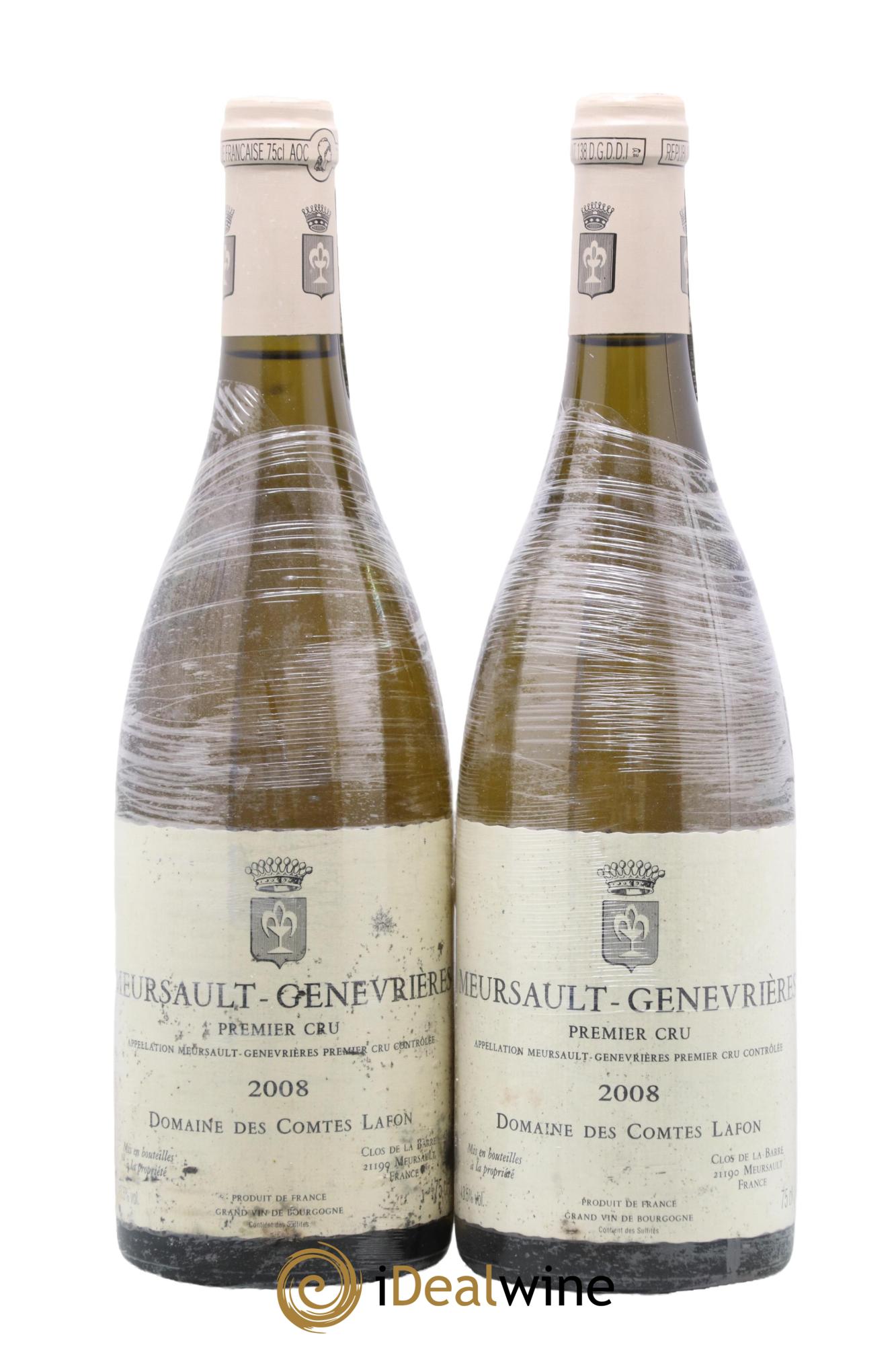 Meursault 1er Cru Genevrières Comtes Lafon (Domaine des) 2008 - Lotto di 2 bottiglie - 0