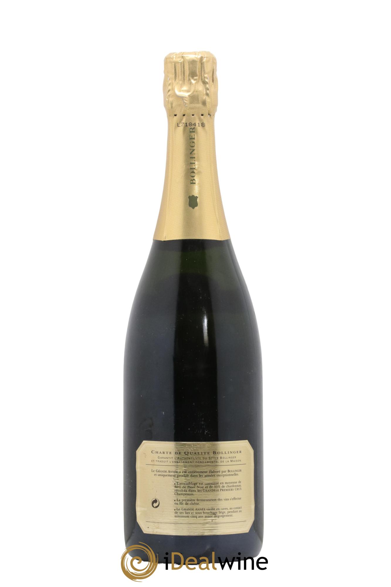 La Grande Année Brut Bollinger 1989 - Lot de 1 bouteille - 1