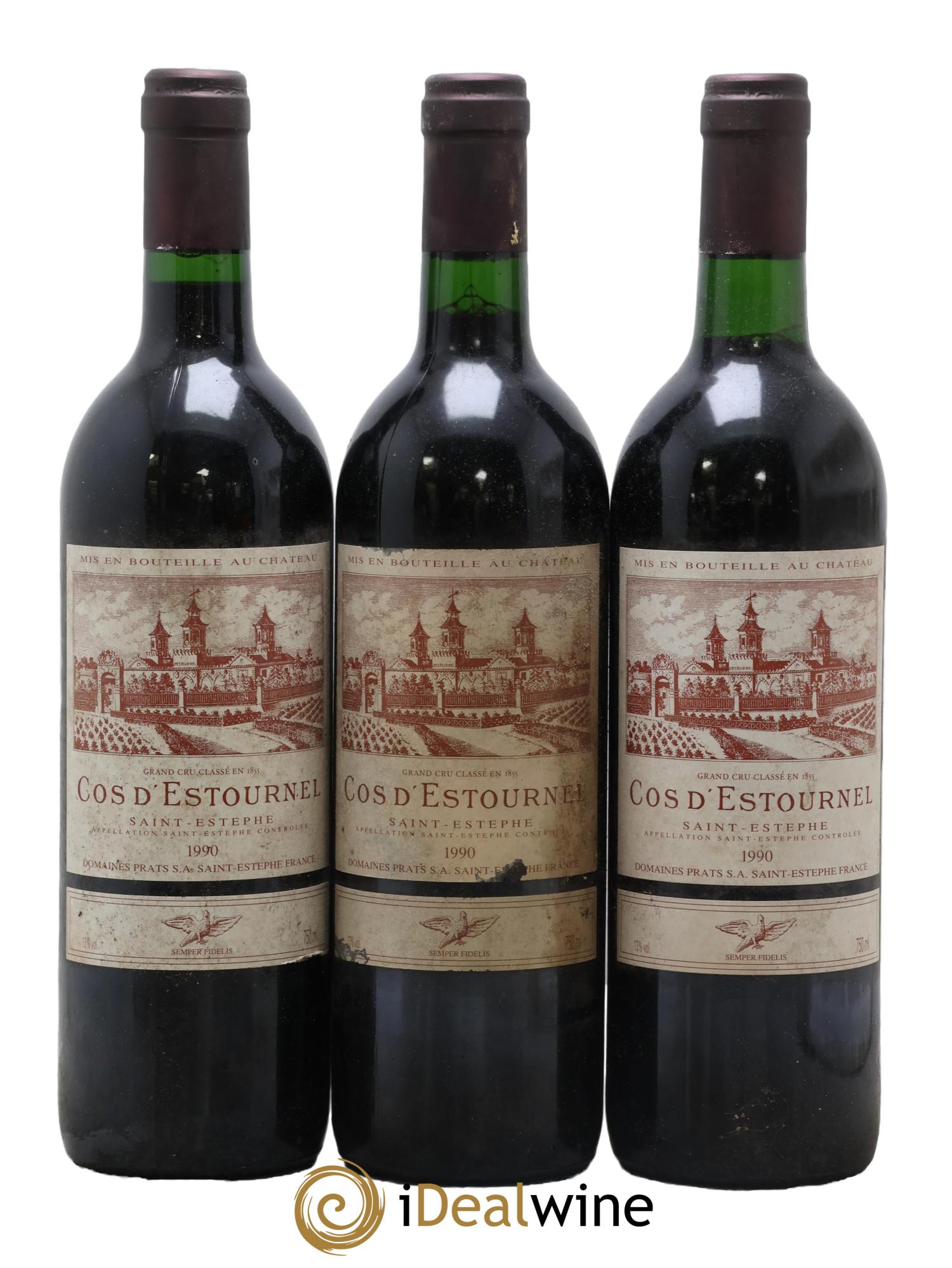 Cos d'Estournel 2ème Grand Cru Classé 1990 - Posten von 3 Flaschen - 0