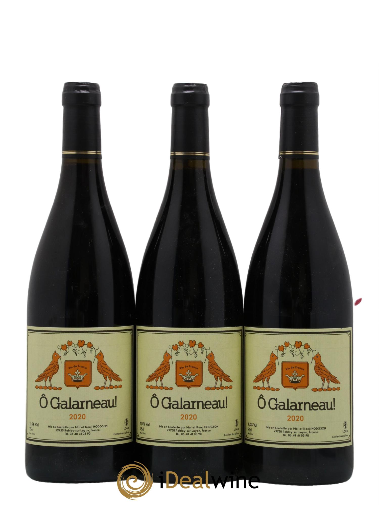 Vin de France O Galarneau Mai & Kenji Hodgson 2020 - Lot de 3 bouteilles - 0