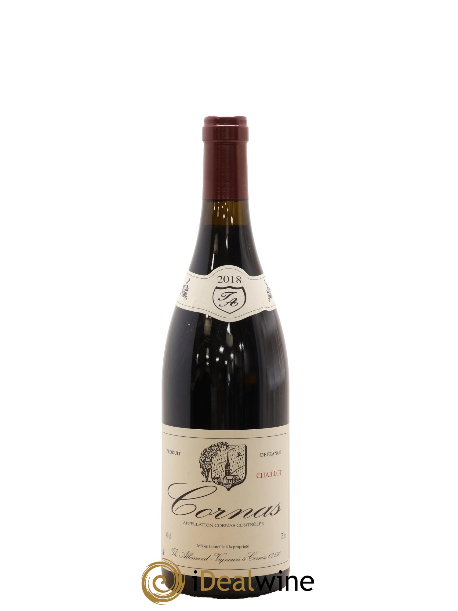 Cornas Chaillot Thierry Allemand 2018 - Lot de 1 bouteille - 0