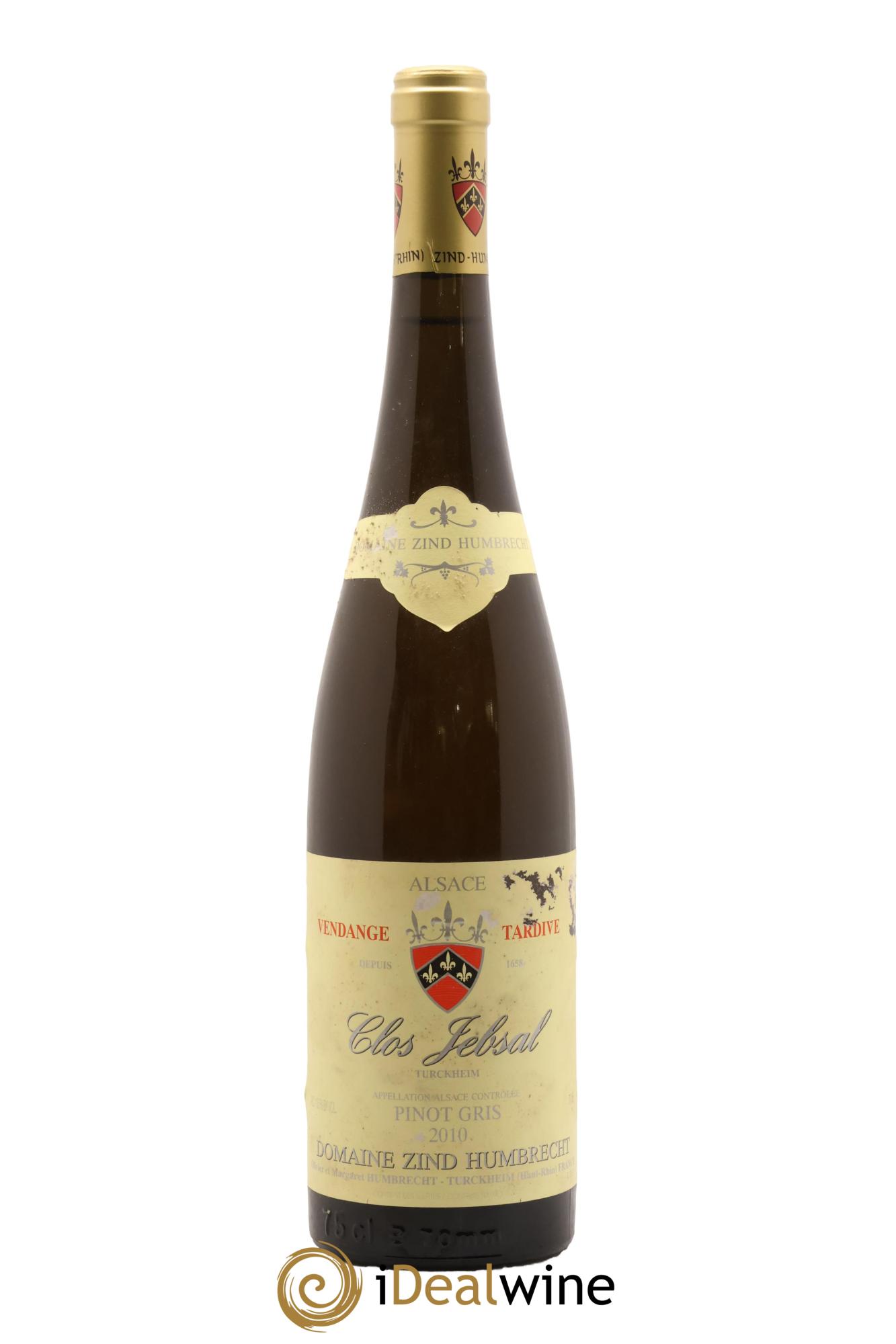 Alsace Pinot Gris Clos Jebsal Vendanges Tardives Zind-Humbrecht (Domaine) 2010 - Posten von 1 Flasche - 0