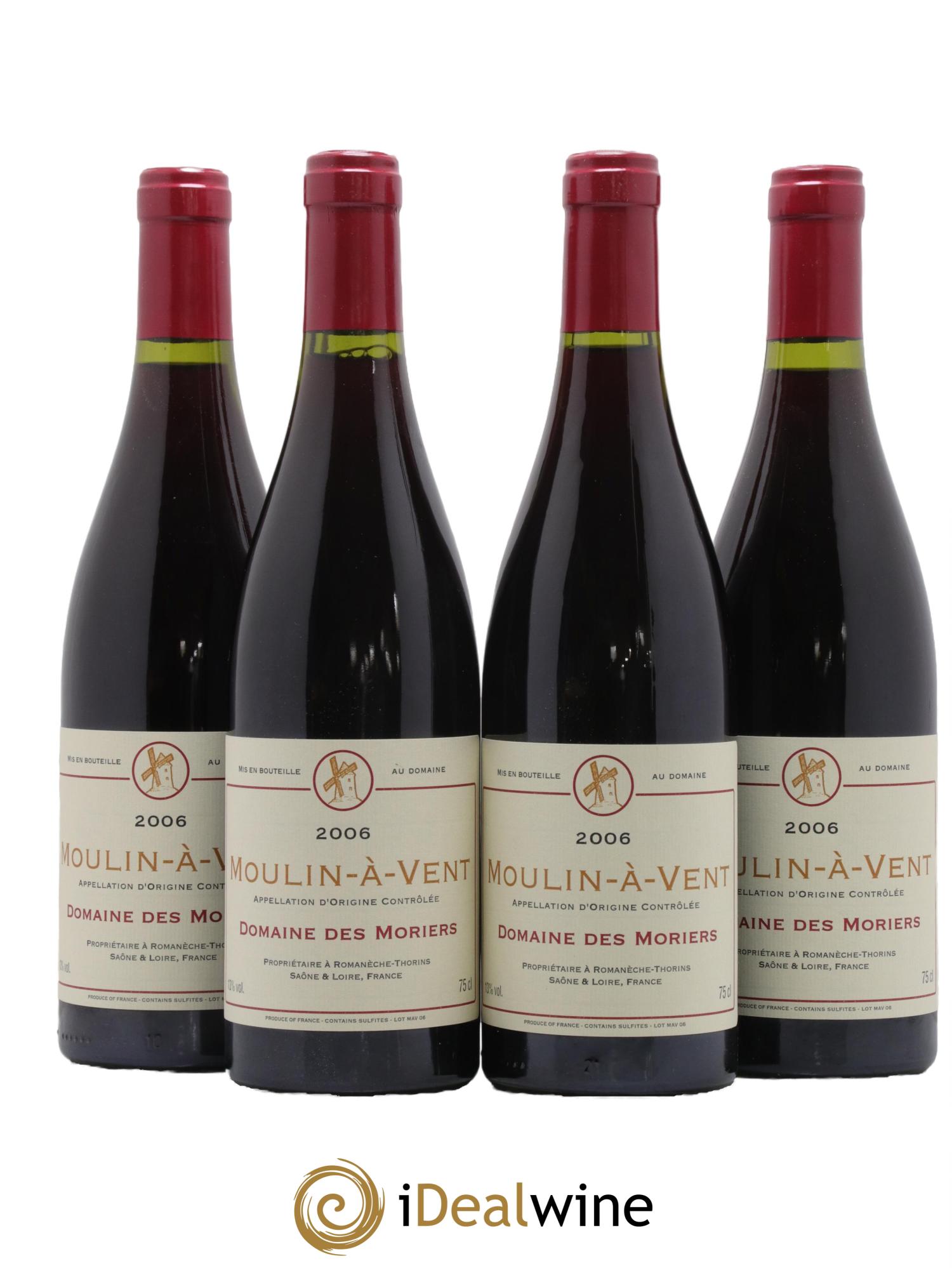 Moulin-à-Vent Moriers 2006 - Lot de 4 bouteilles - 0