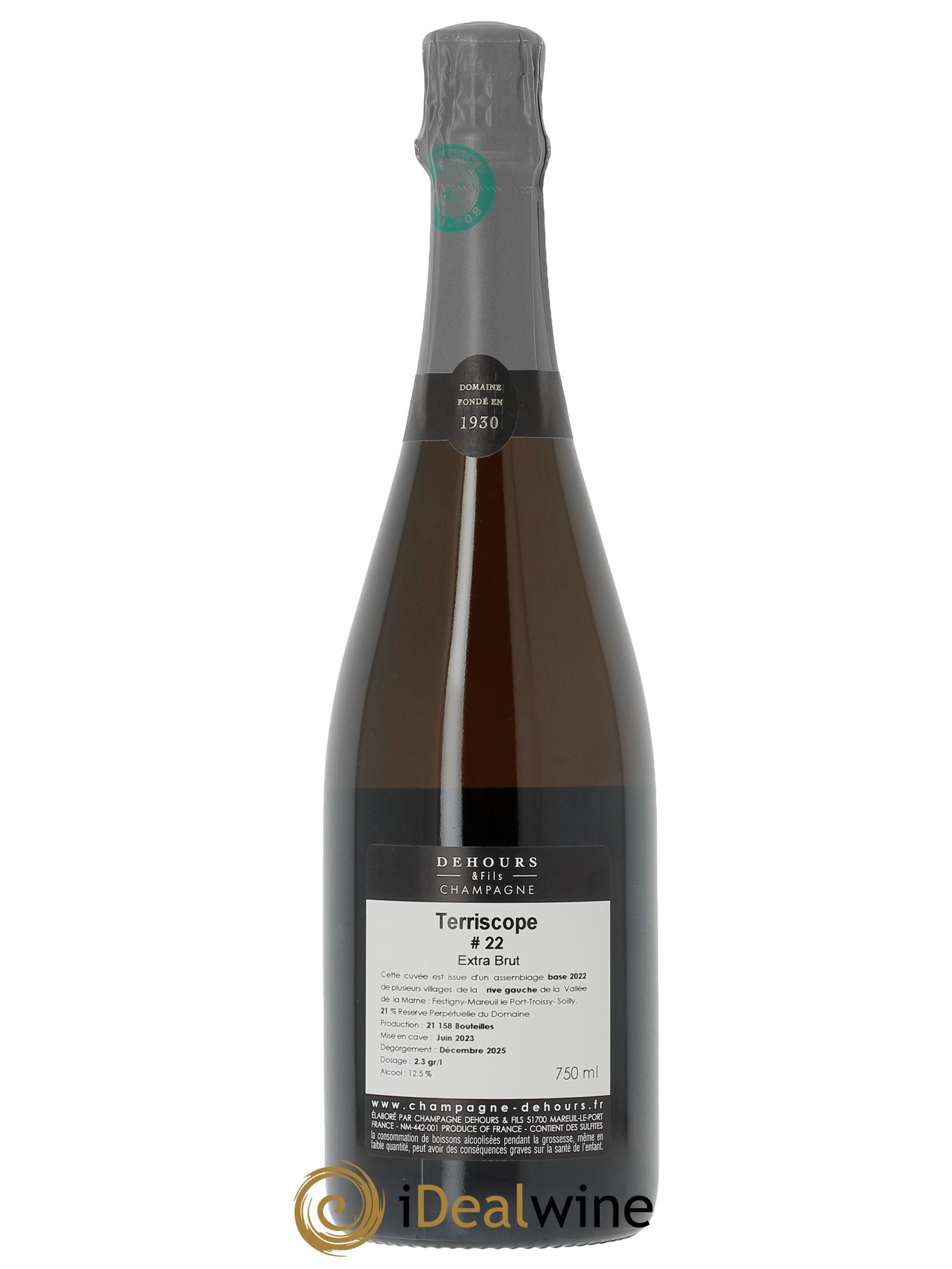 Extra Brut Terriscope #22 Dehours & Fils  - Lot de 1 bouteille - 1