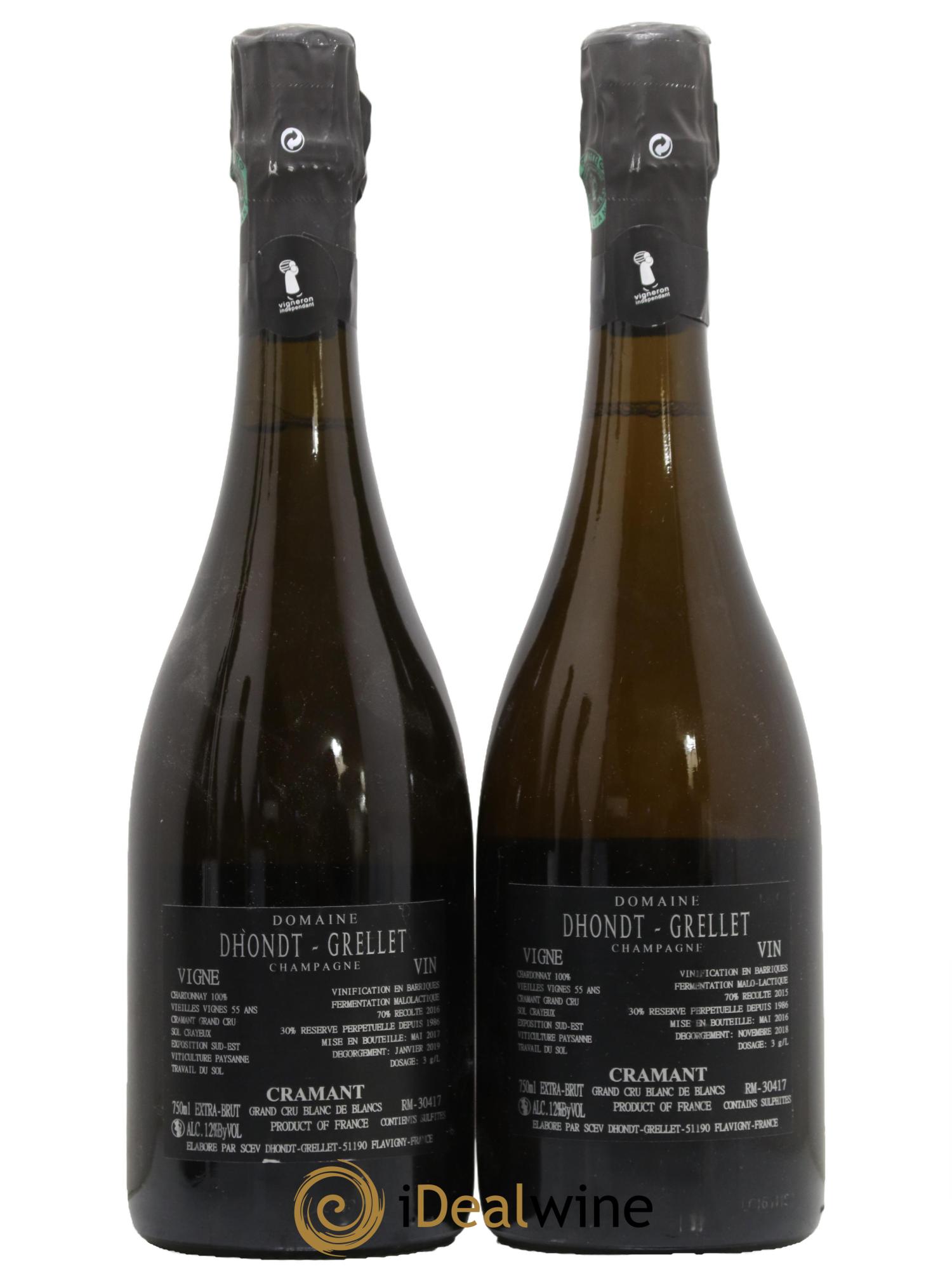 Cramant Dhondt Grellet - Lot de 2 bouteilles - 1