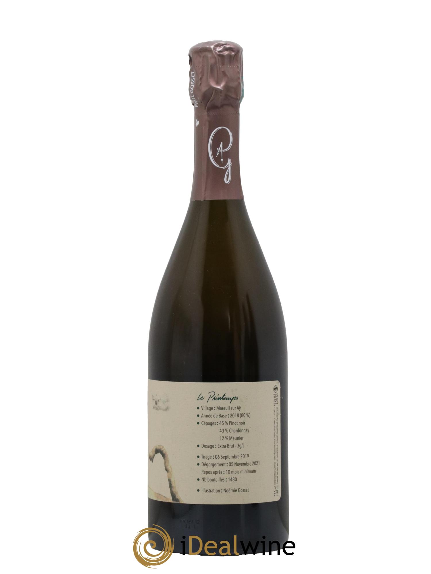 Au Fil des Temps Le Printemps Paul Gosset - Lot de 1 bouteille - 1
