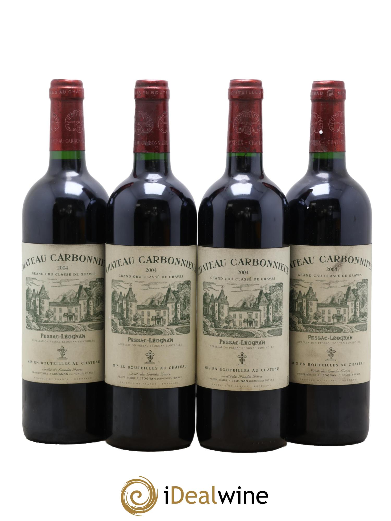 Château Carbonnieux Cru Classé de Graves 2004 - Lot de 4 bouteilles - 0