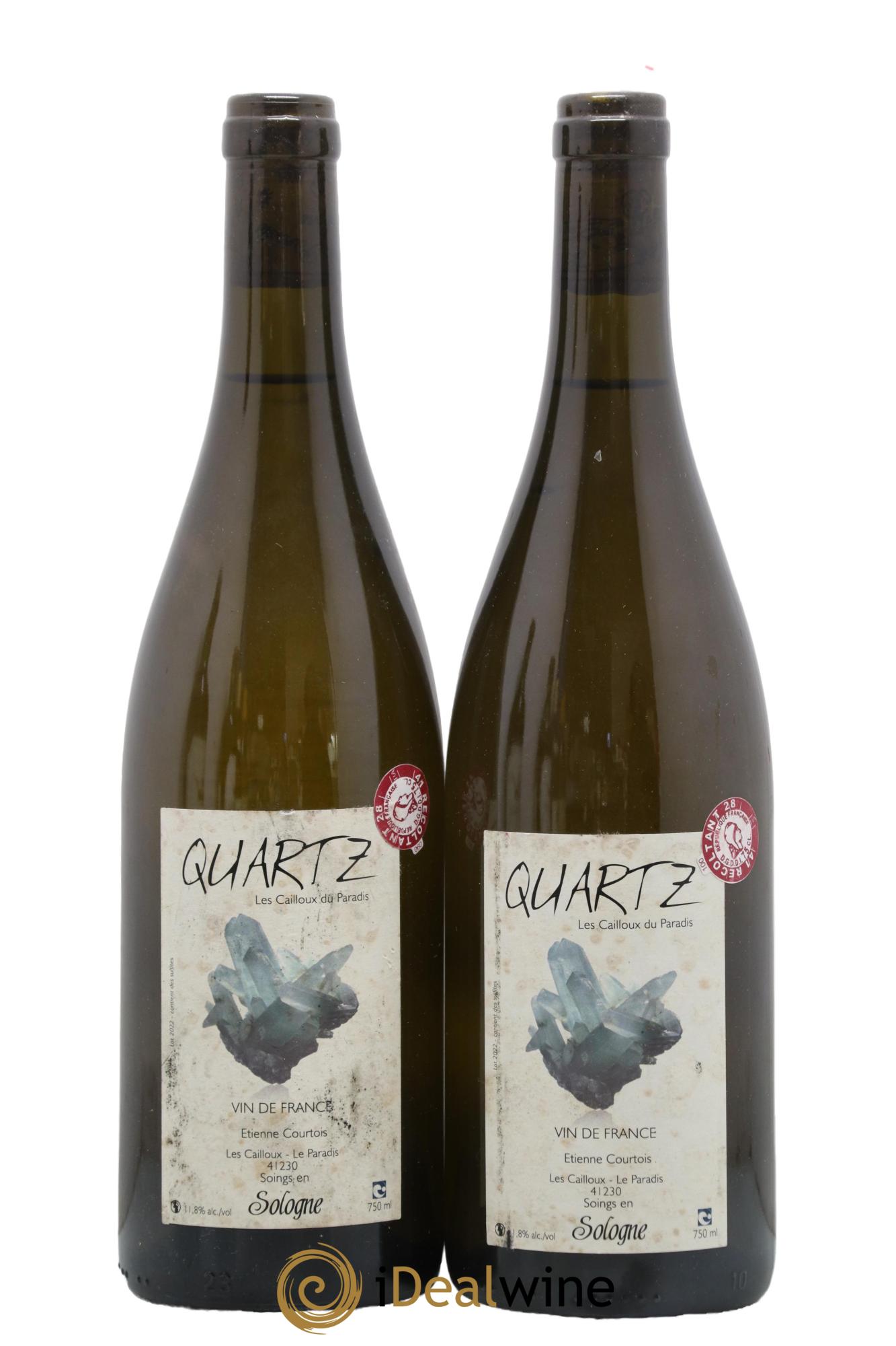Vin de France Quartz Les Cailloux du Paradis Etienne Courtois 2022 - Lot de 2 bouteilles - 0