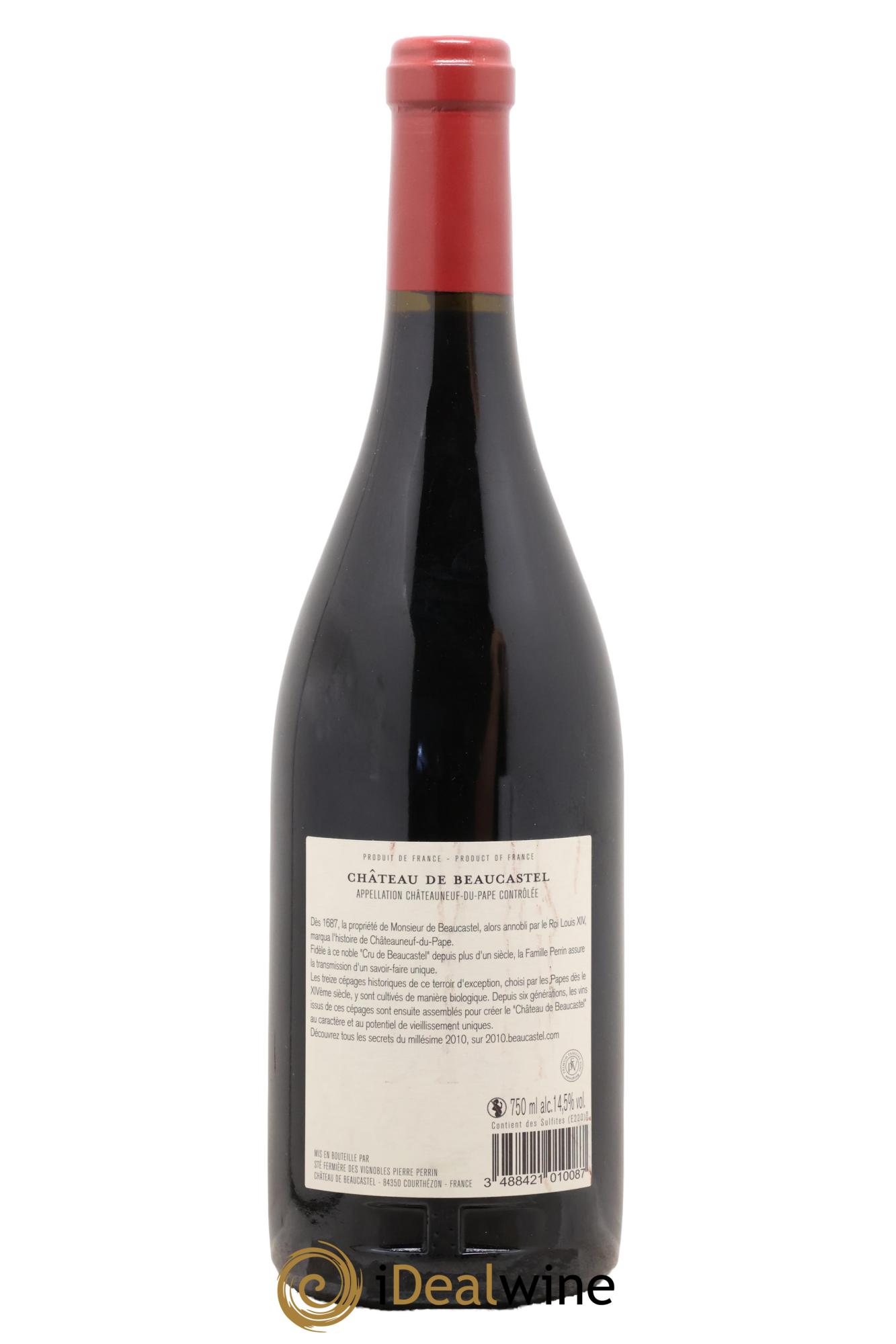 Châteauneuf-du-Pape Château de Beaucastel Famille Perrin 2010 - Lot de 1 bouteille - 1