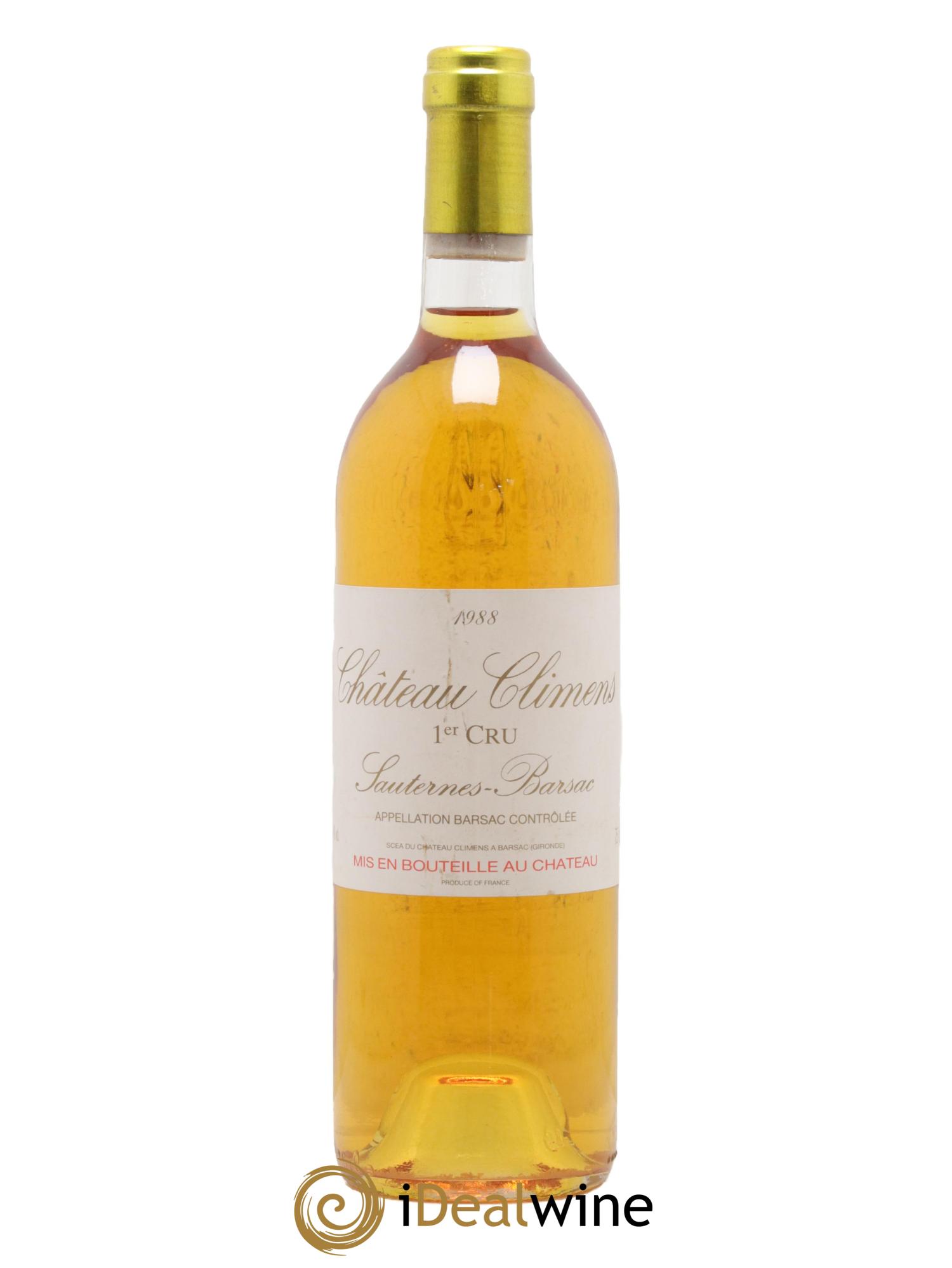 Château Climens 1er Grand Cru Classé 1988 - Lotto di 1 bottiglia - 0