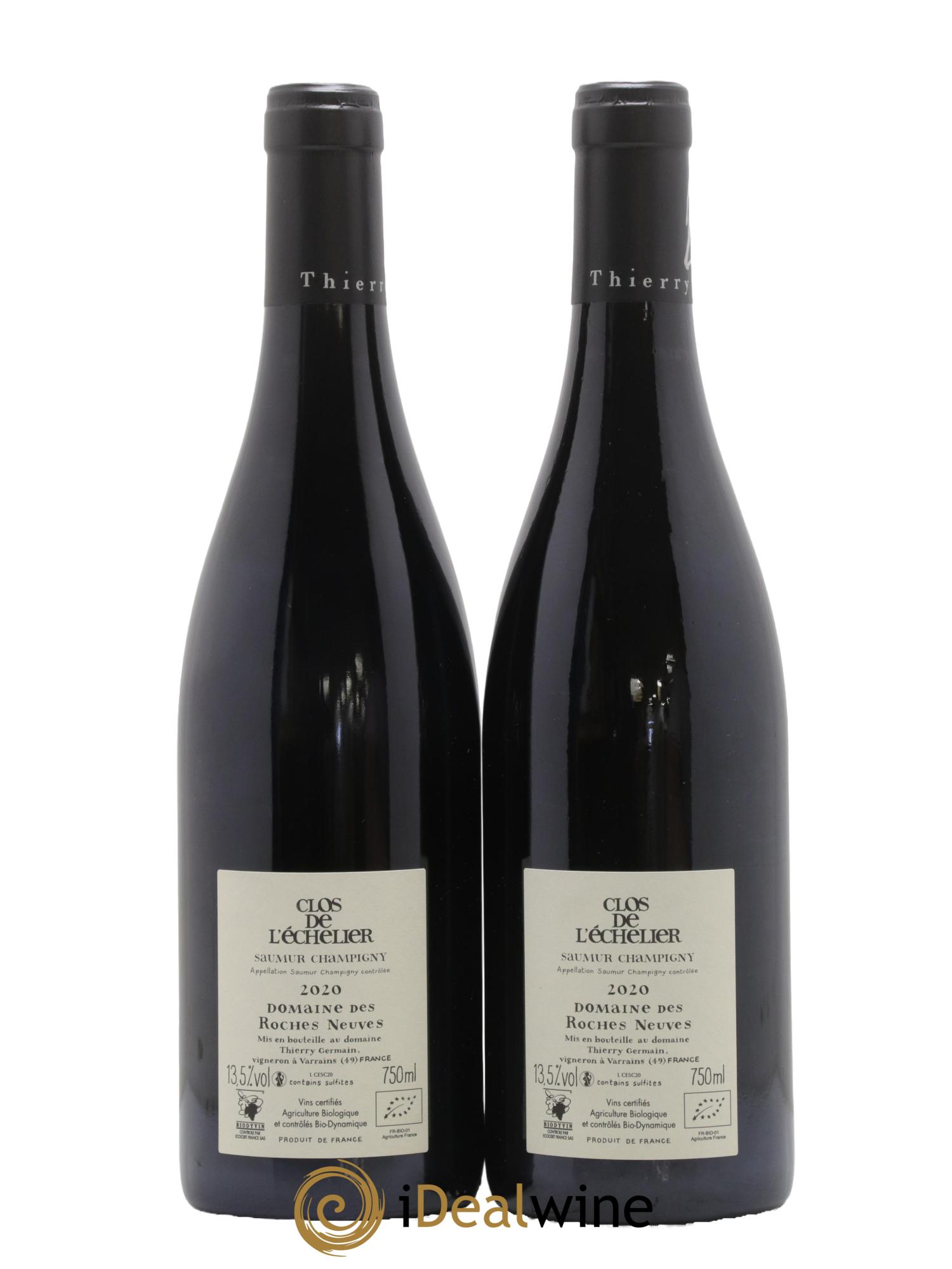 Saumur-Champigny Clos de l'Echelier Domaine des Roches Neuves - Thierry Germain 2020 - Lot of 2 bottles - 1