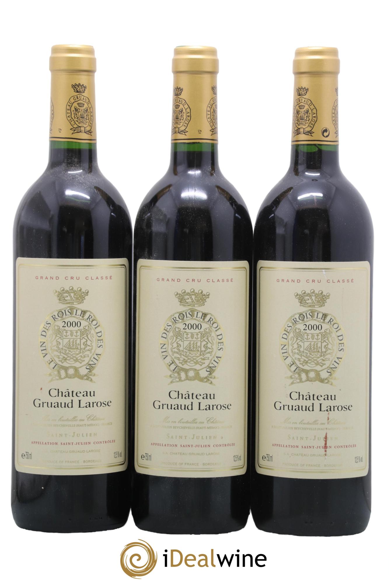 Château Gruaud Larose 2ème Grand Cru Classé 2000 - Lot of 3 bottles - 0