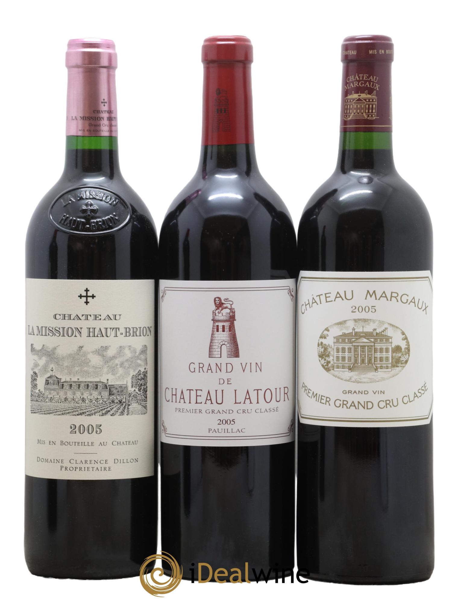 Caisse Collection Duclot 2005 Mouton Lafite Margaux Mission Haut Brion Petrus Cheval Blanc Haut Brion Yquem Latour 2005 - Lotto di 9 bottiglie - 3
