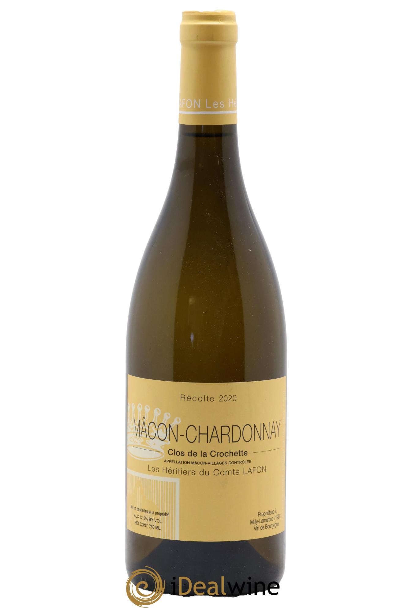 Mâcon Clos de la Crochette Héritiers du Comte Lafon (Domaine des) 2020 - Posten von 1 Flasche - 0