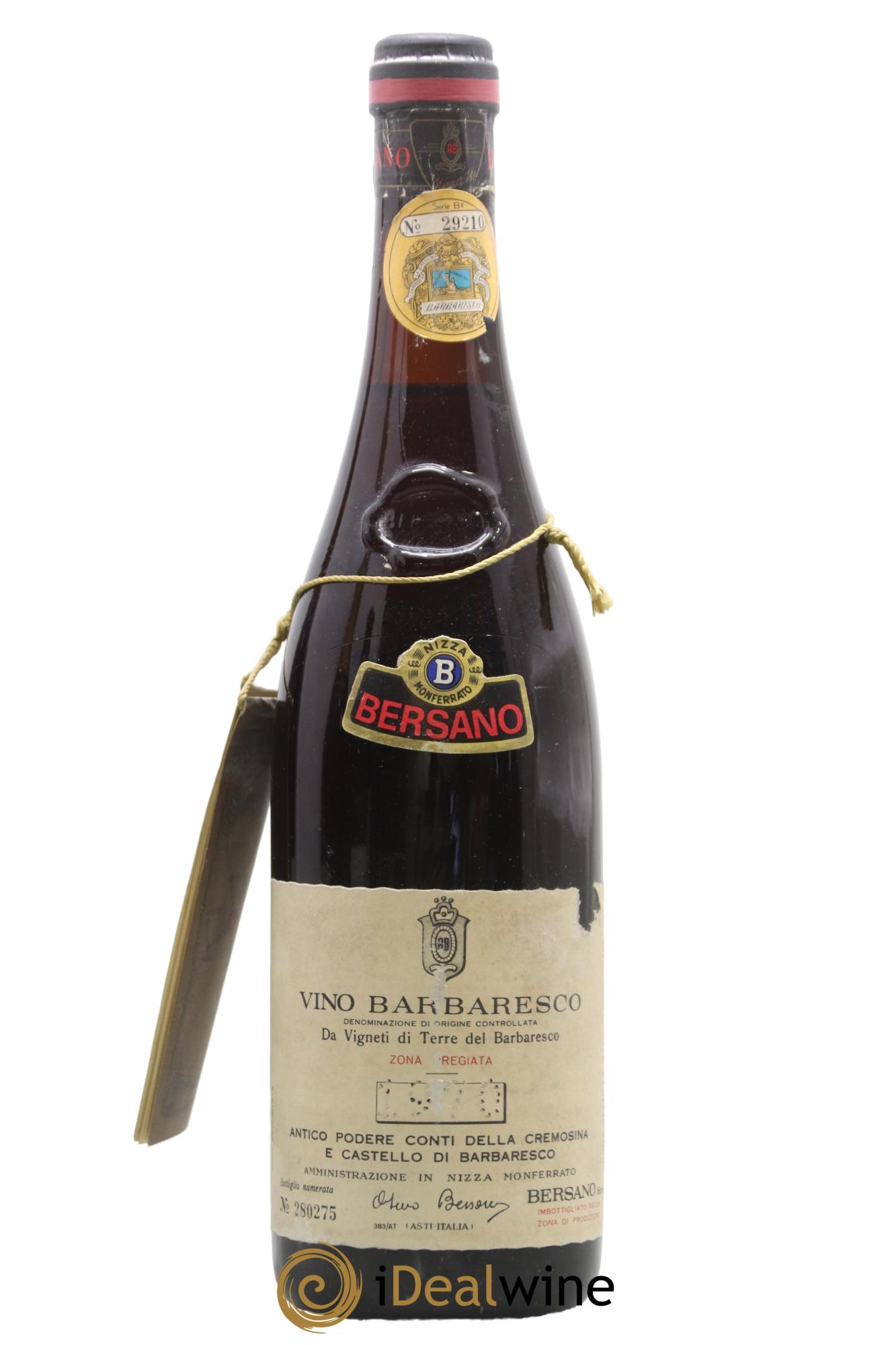 Barbaresco DOCG Bersano 1970 - Lot de 1 bouteille - 0