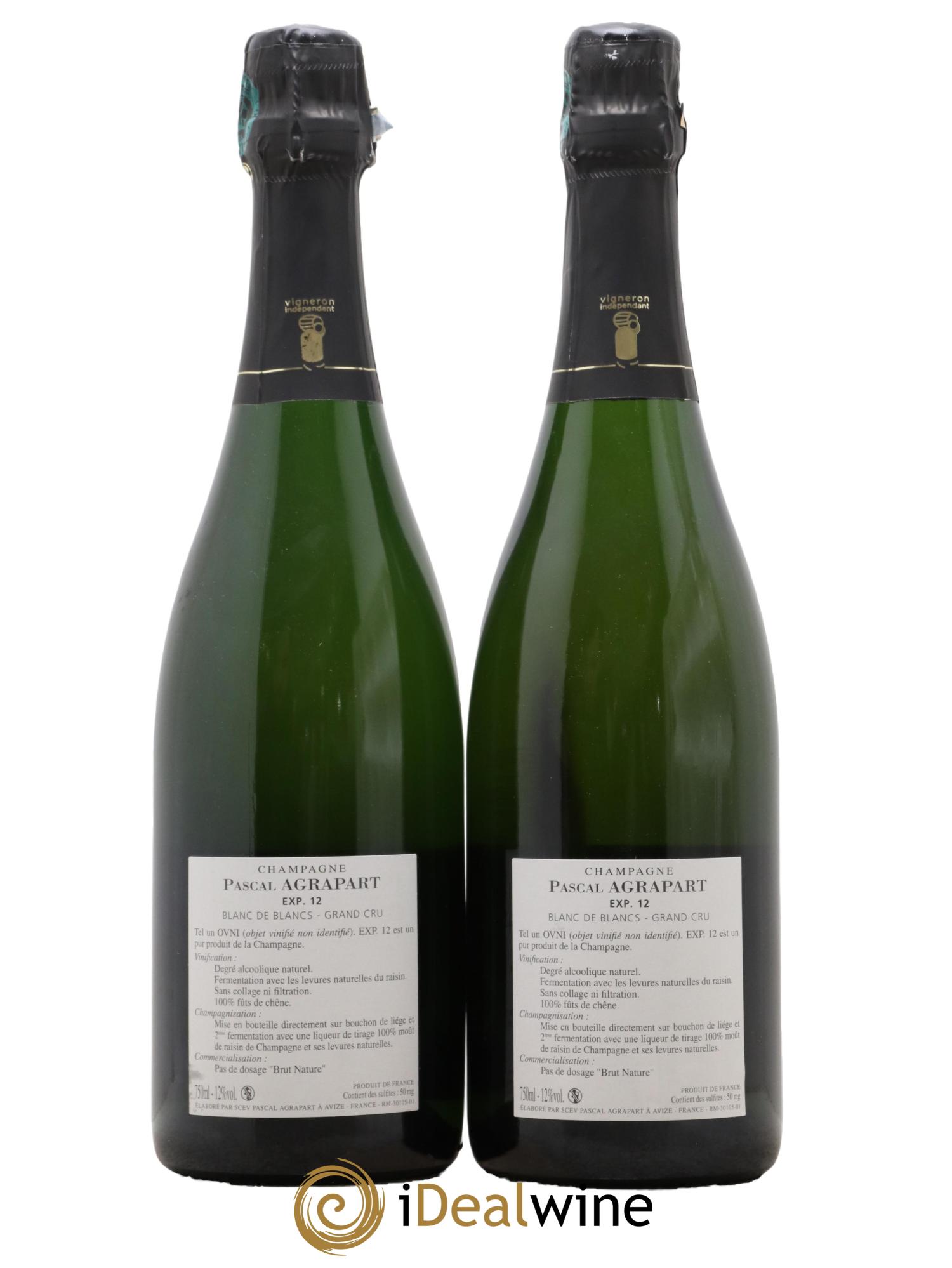 Experience 12 Blanc de Blancs Brut Nature Agrapart & Fils - Lotto di 2 bottiglie - 1