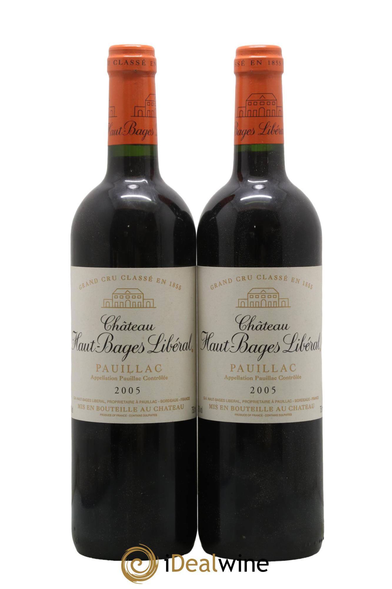 Château Haut Bages Libéral 5ème Grand Cru Classé 2005 - Lot de 2 bouteilles - 0