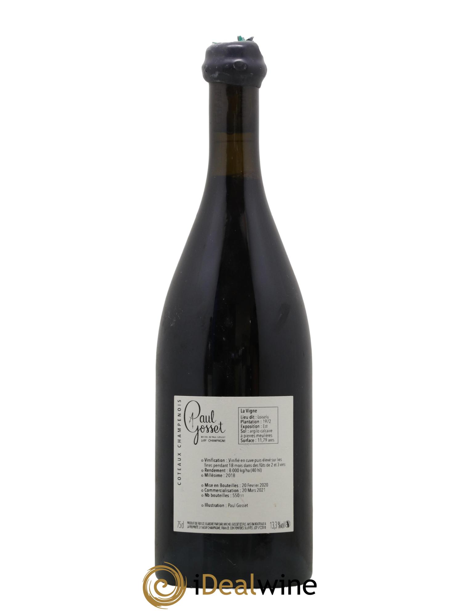 Coteaux Champenois Rouge d Ay Paul Gosset 2018 - Lot de 1 bouteille - 1