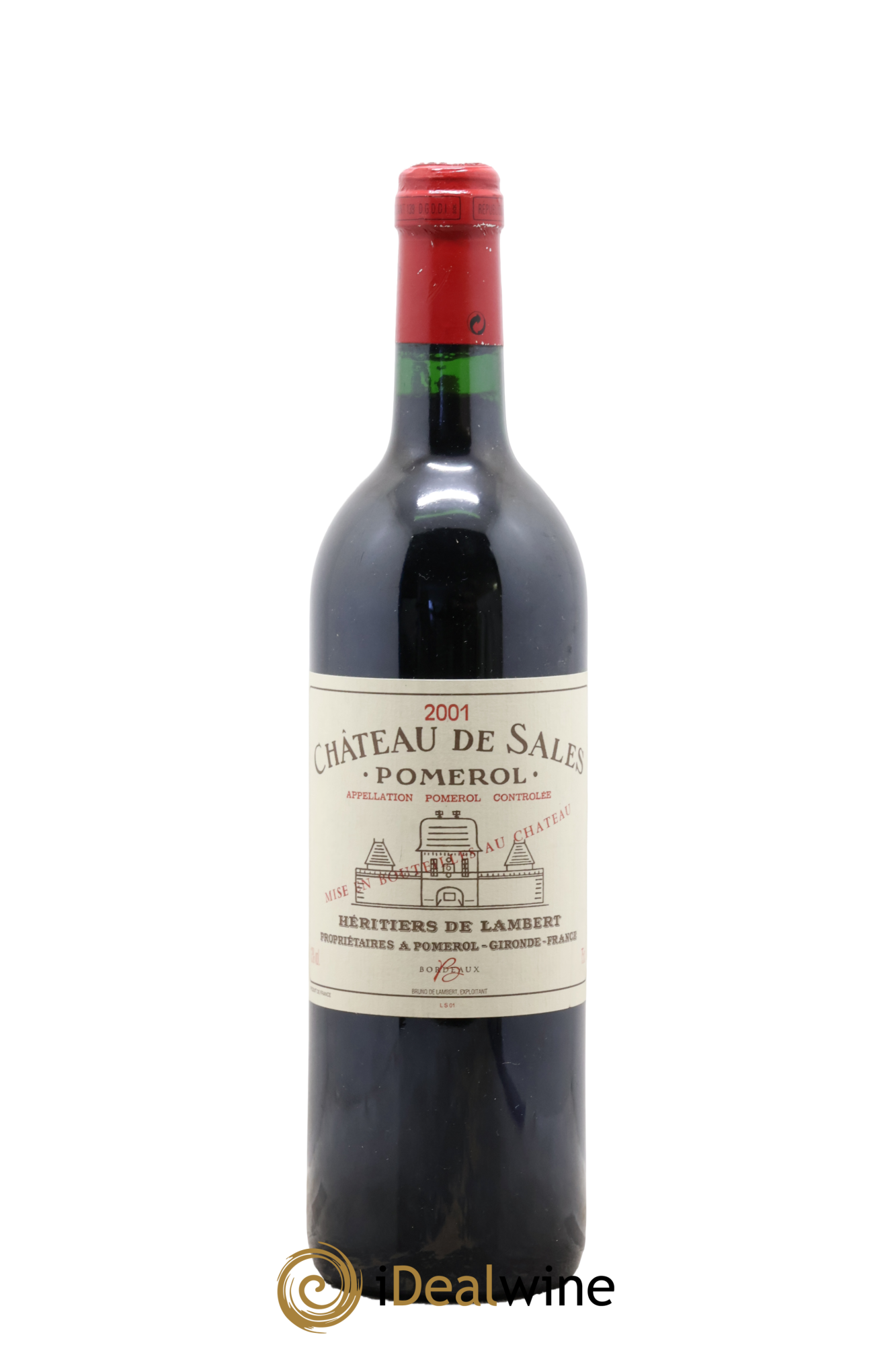 Pomerol Cuvée Héritiers de Lambert Château de Sales 2001 - Lot of 1 bottle - 0