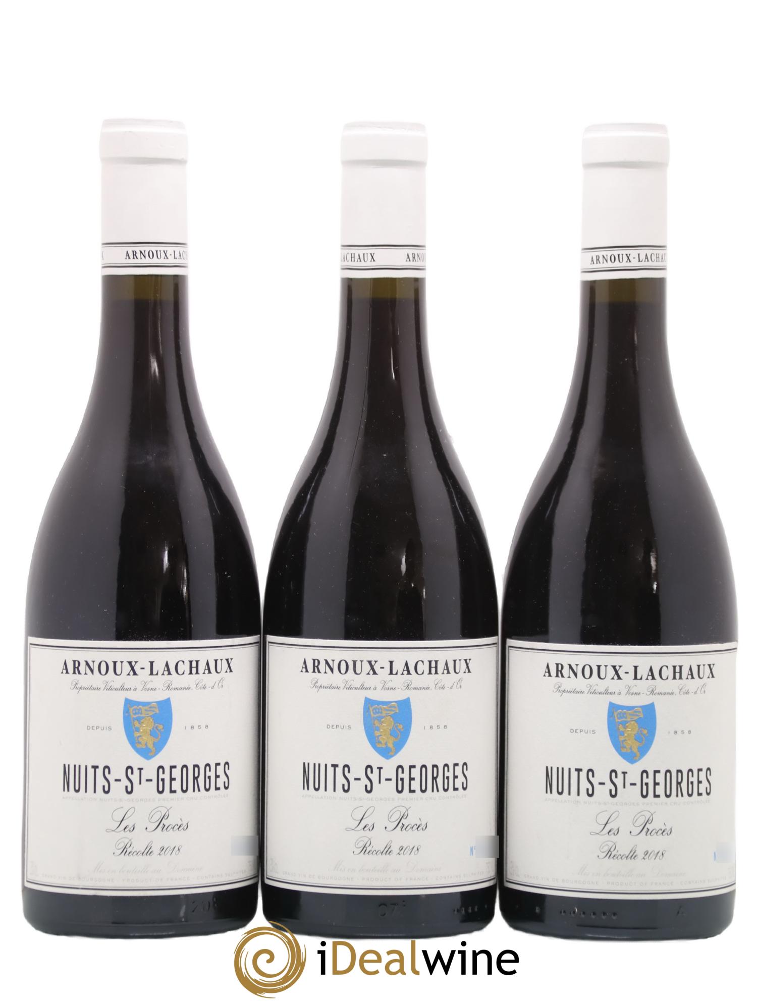 Nuits-Saint-Georges 1er Cru Les Procès Arnoux-Lachaux (Domaine) 2018 - Lot de 3 bouteilles - 0
