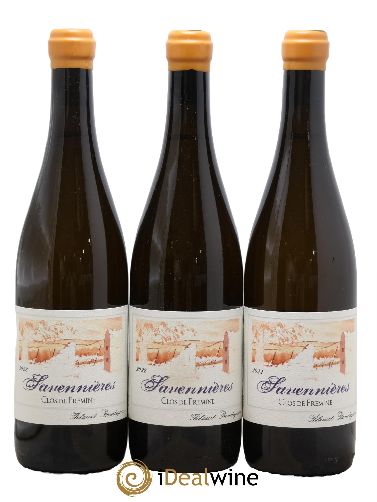 Savennières Clos de Frémine Thibaud Boudignon 2022 - Lot de 3 bouteilles - 0