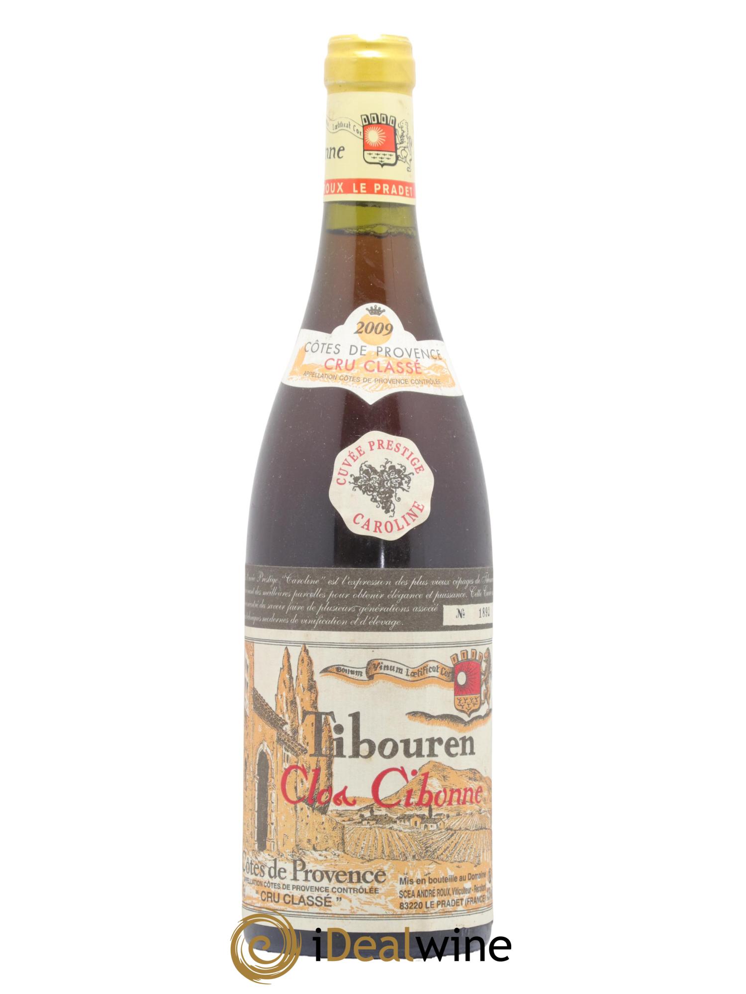 Côtes de Provence Clos Cibonne Tibouren Cuvee Caroline 2009 - Lot de 1 bouteille - 0