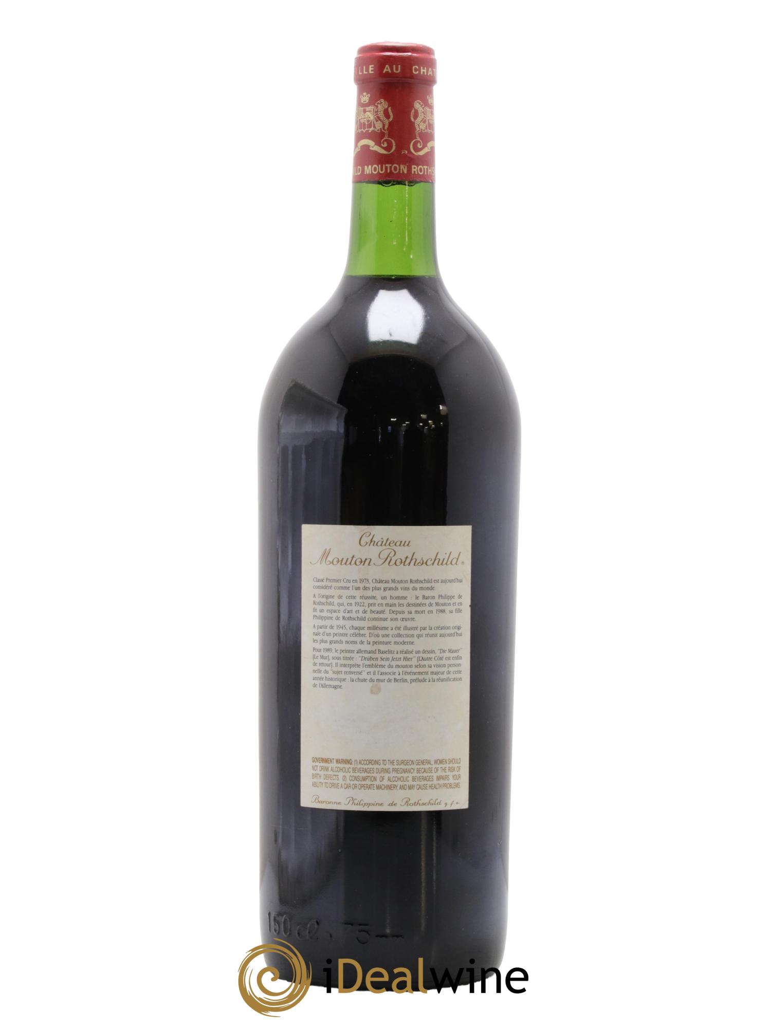 Château Mouton Rothschild 1er Grand Cru Classé 1989 - Lot of 1 magnum - 1