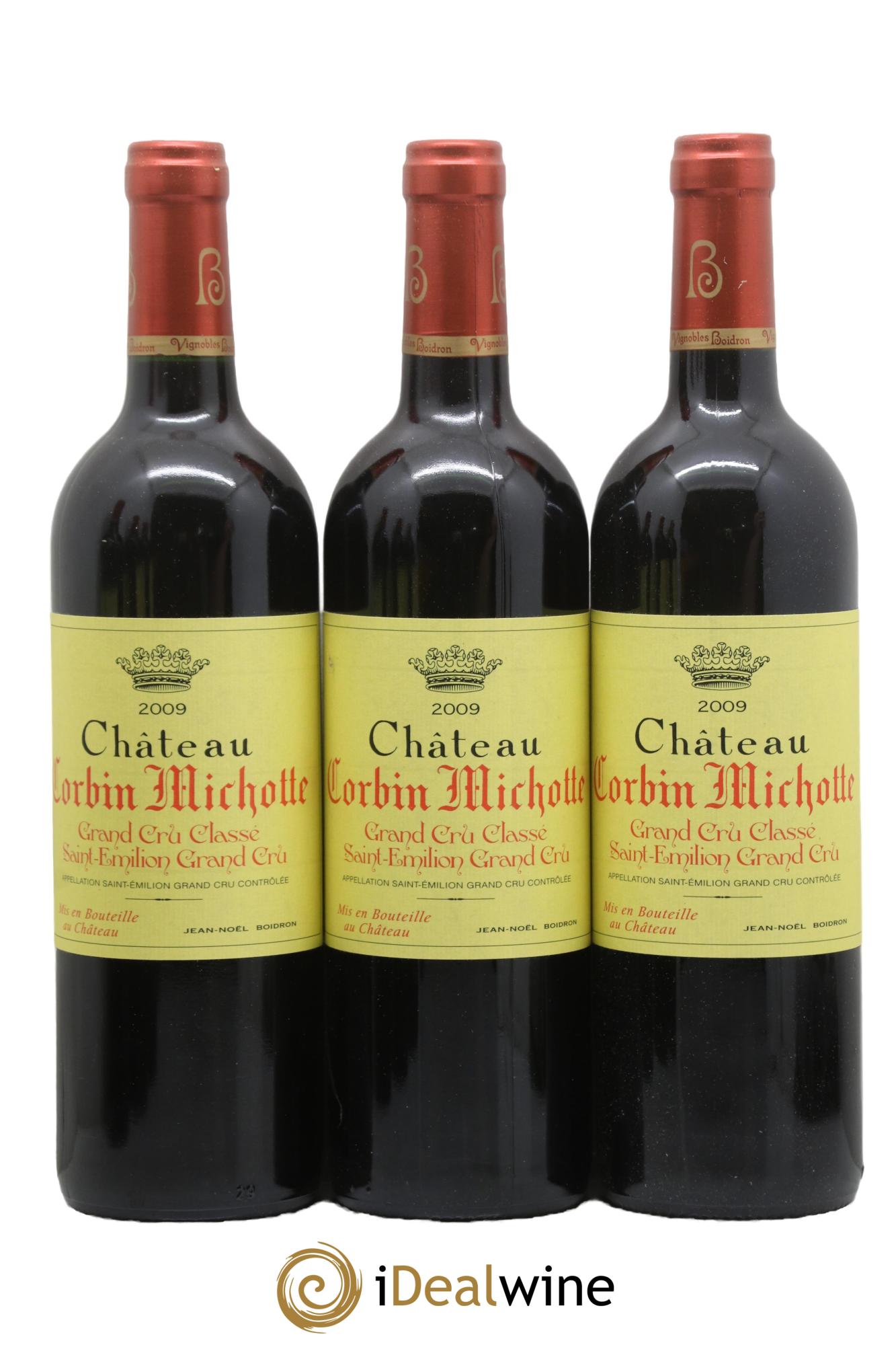 Château Corbin Michotte Grand Cru Classé 2009 - Lotto di 3 bottiglie - 0