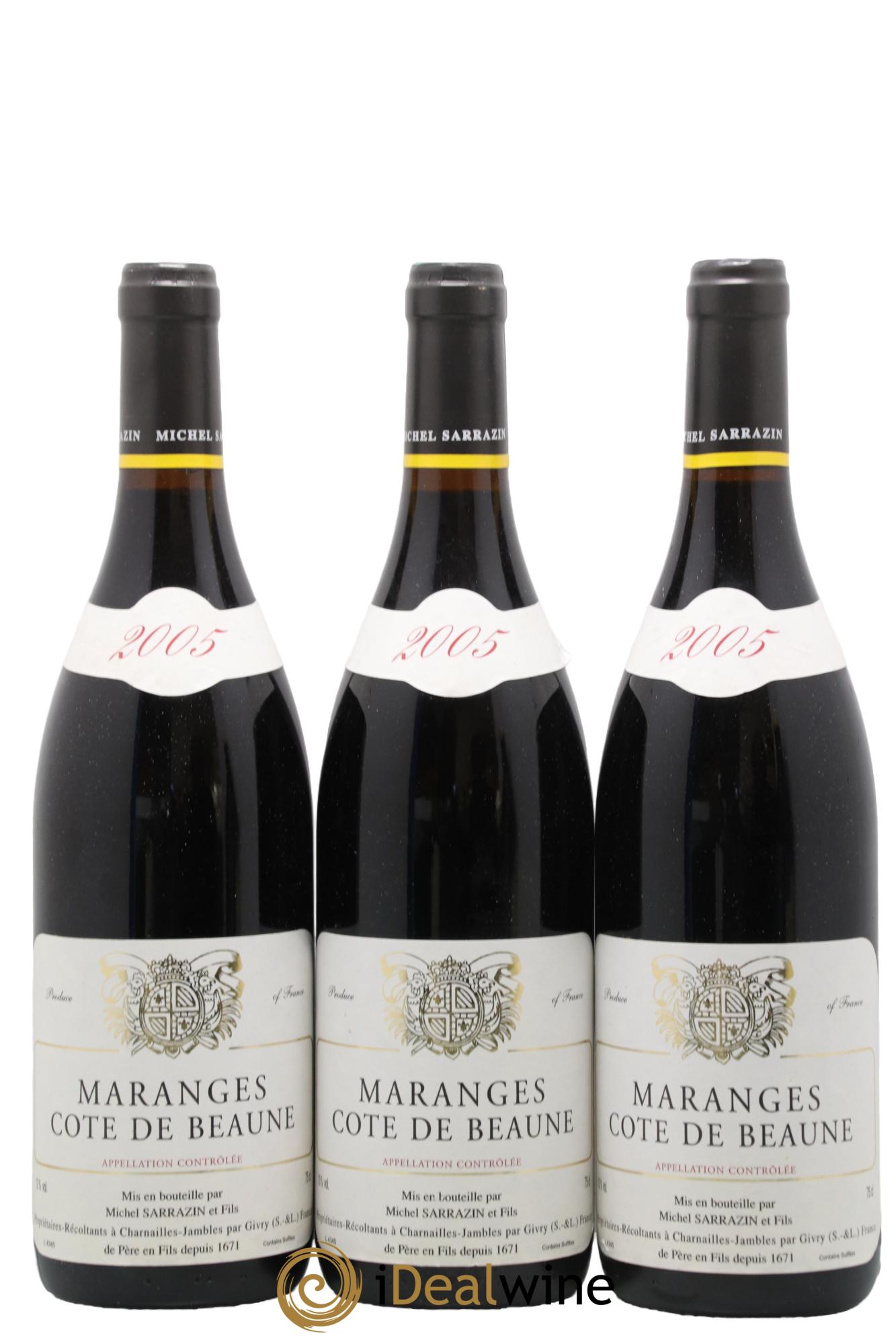 Maranges Domaine Michel Sarrazin 2005 - Lot de 3 bouteilles - 0