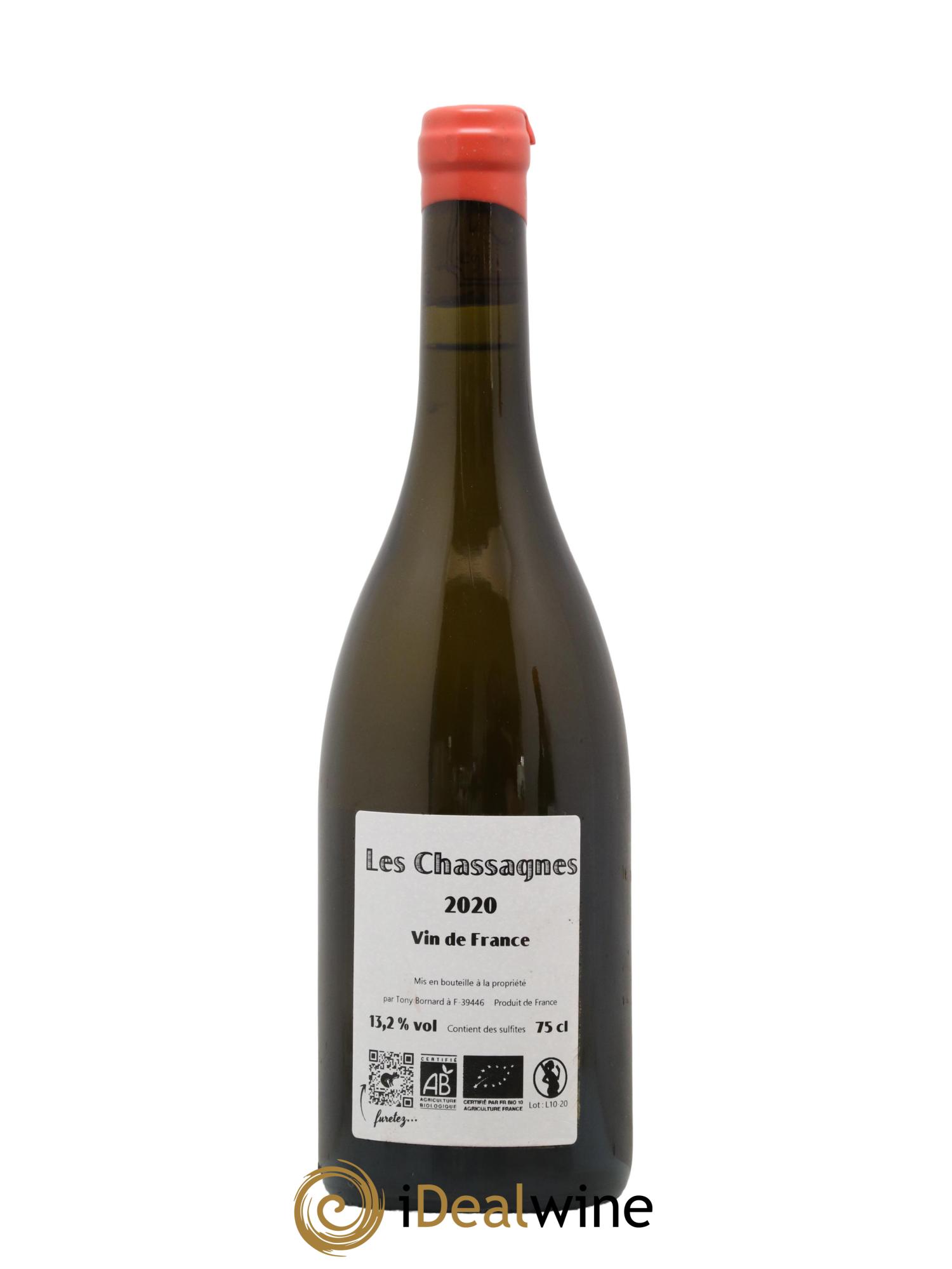 Côtes du Jura Les Chassagnes Savagnin Ouillé Bornard 2020 - Lot de 1 bouteille - 1