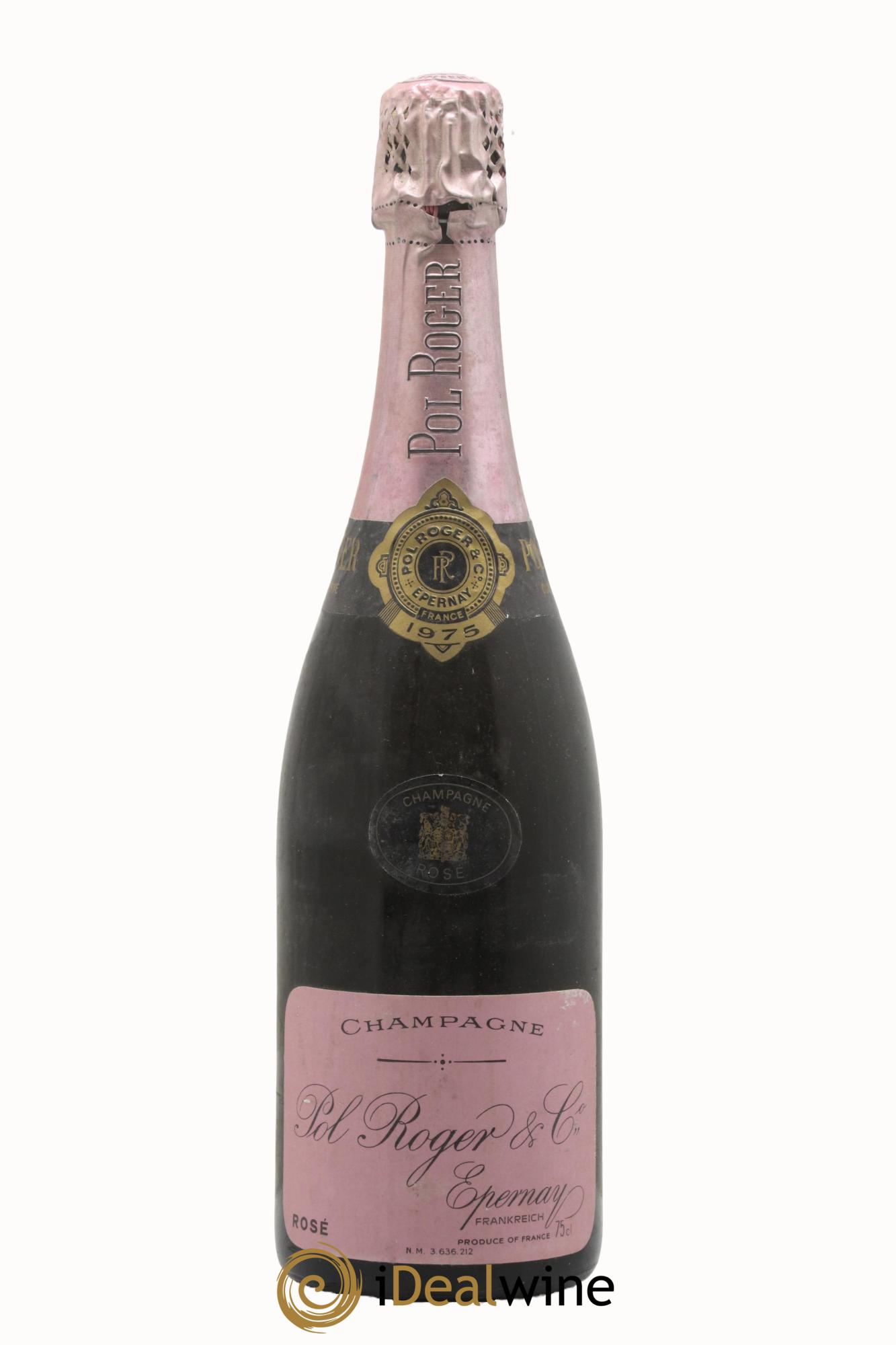 Rosé Brut Pol Roger 1975 - Posten von 1 Flasche - 0