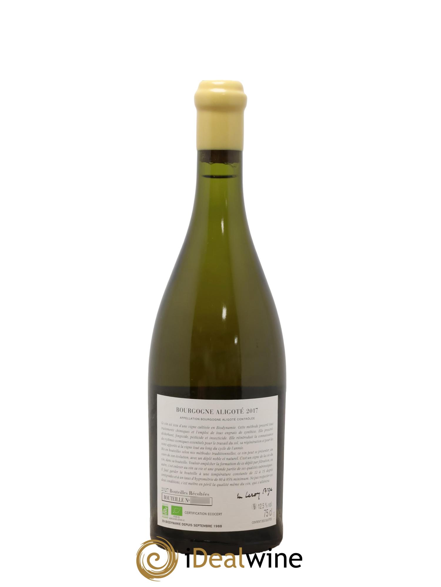 Bourgogne Aligoté Sous Chatelet d'Auvenay (Domaine) 2017 - Lotto di 1 bottiglia - 1