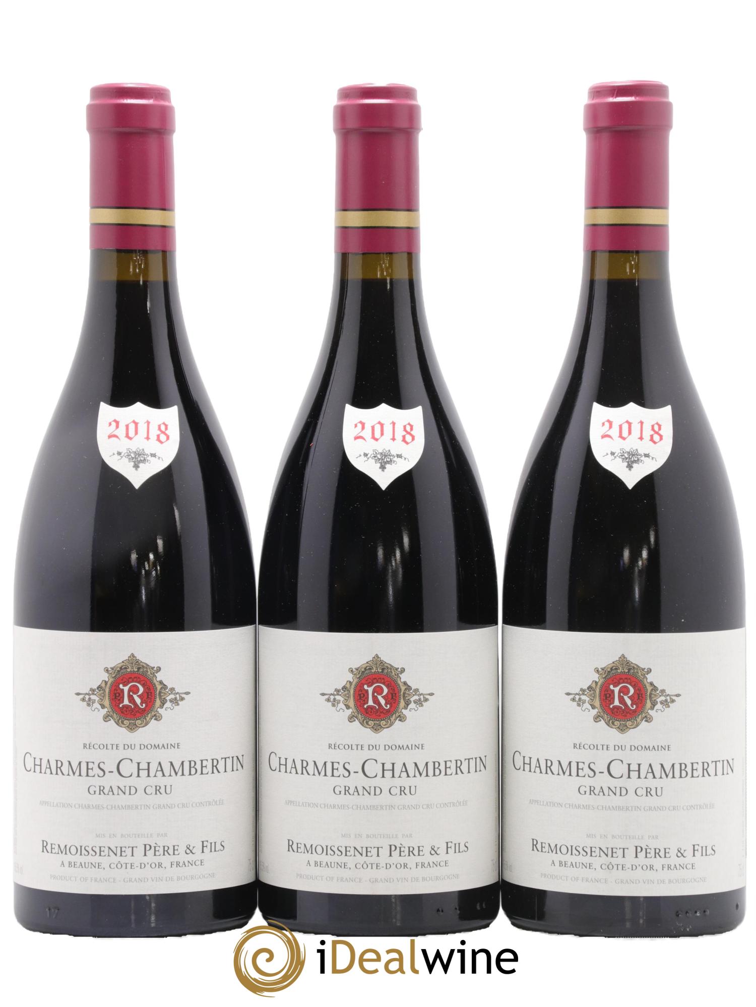Charmes-Chambertin Grand Cru Remoissenet Père et Fils 2018 - Lot de 3 bouteilles - 0
