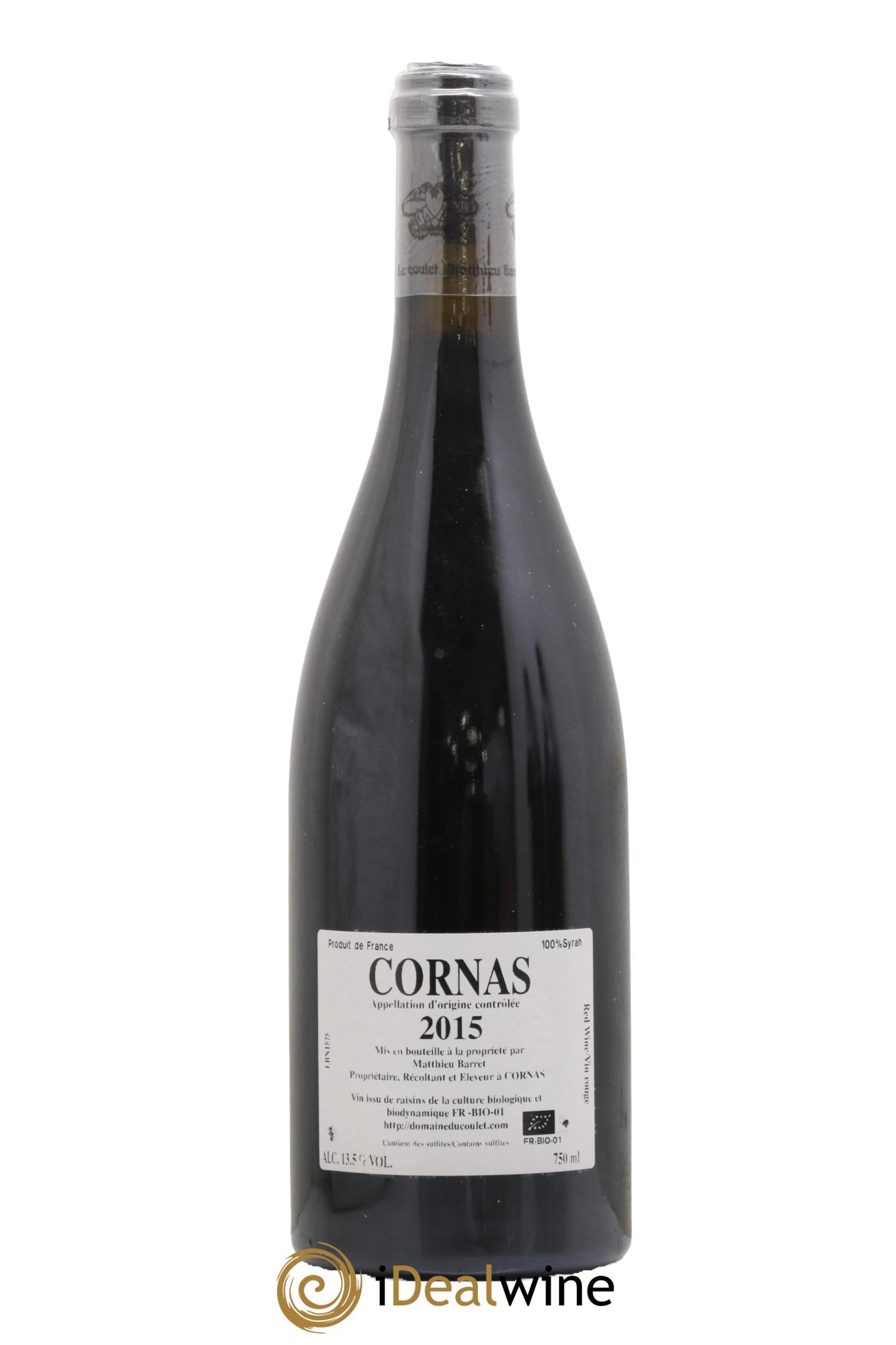 Cornas Billes Noires Coulet (Domaine du) - Matthieu Barret 2015 - Lot of 1 bottle - 1
