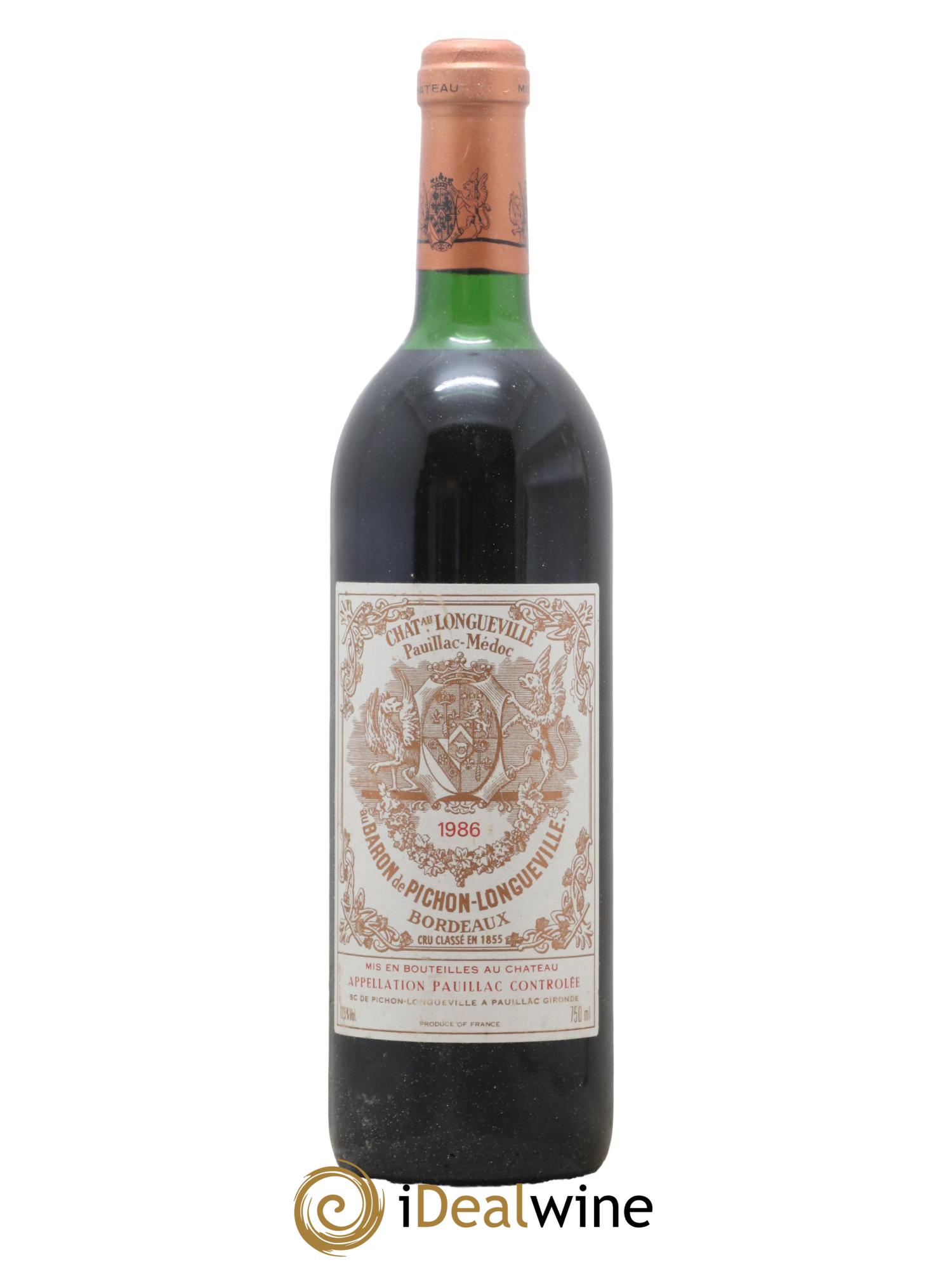 Pichon Longueville Baron 2ème Grand Cru Classé 1986 - Lot de 1 bouteille - 0