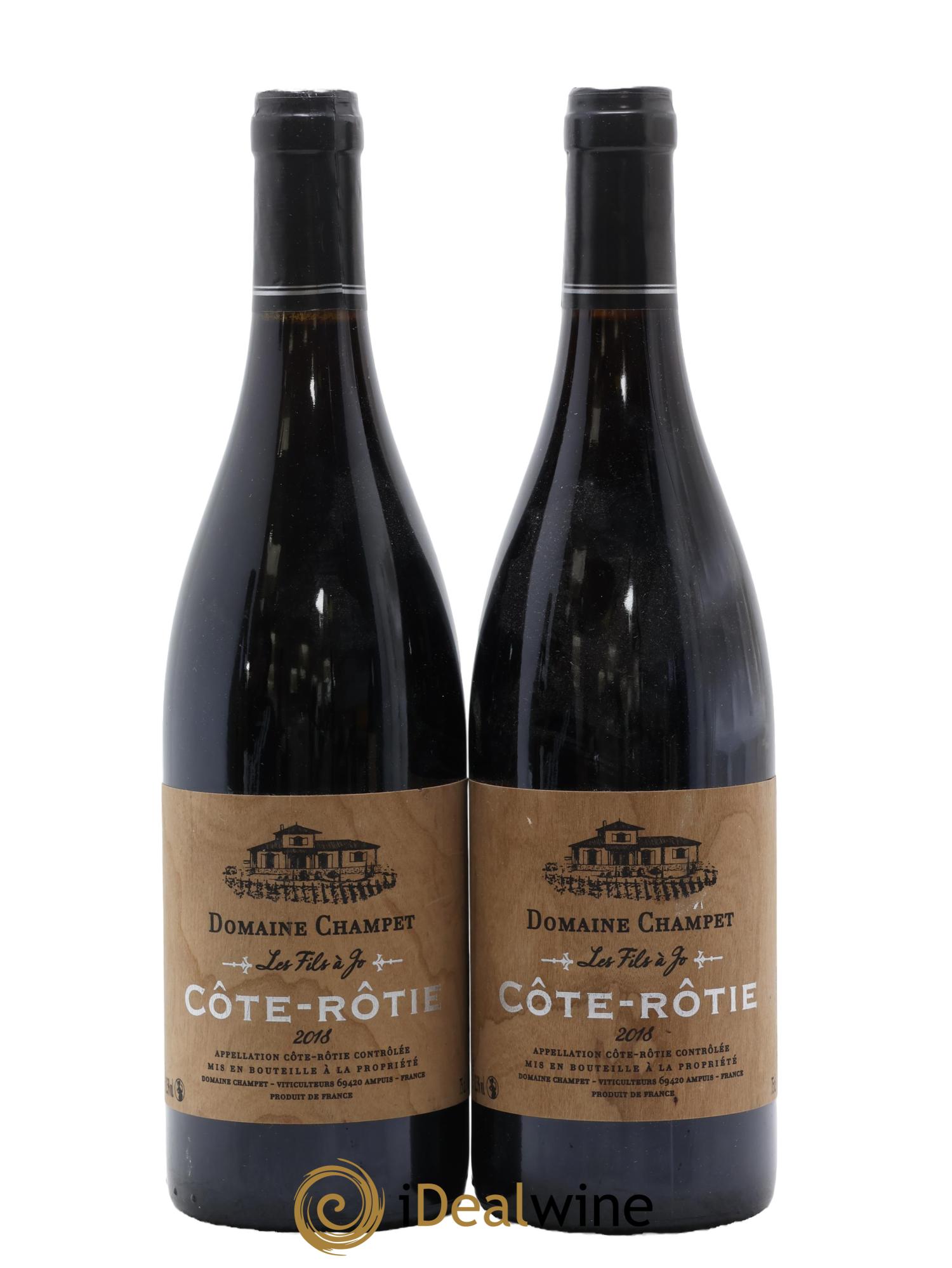 Côte-Rôtie Les Fils à Jo Champet 2018 - Lot de 2 bouteilles - 0