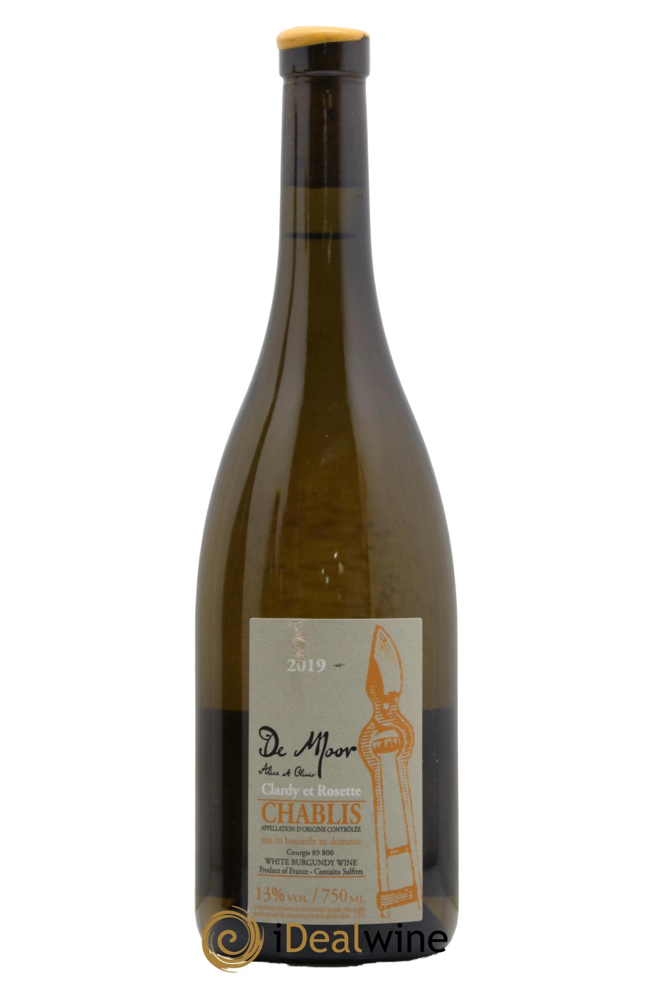 Chablis Clardy et Rosette Alice et Olivier De Moor 2019 - Lot de 1 bouteille - 0