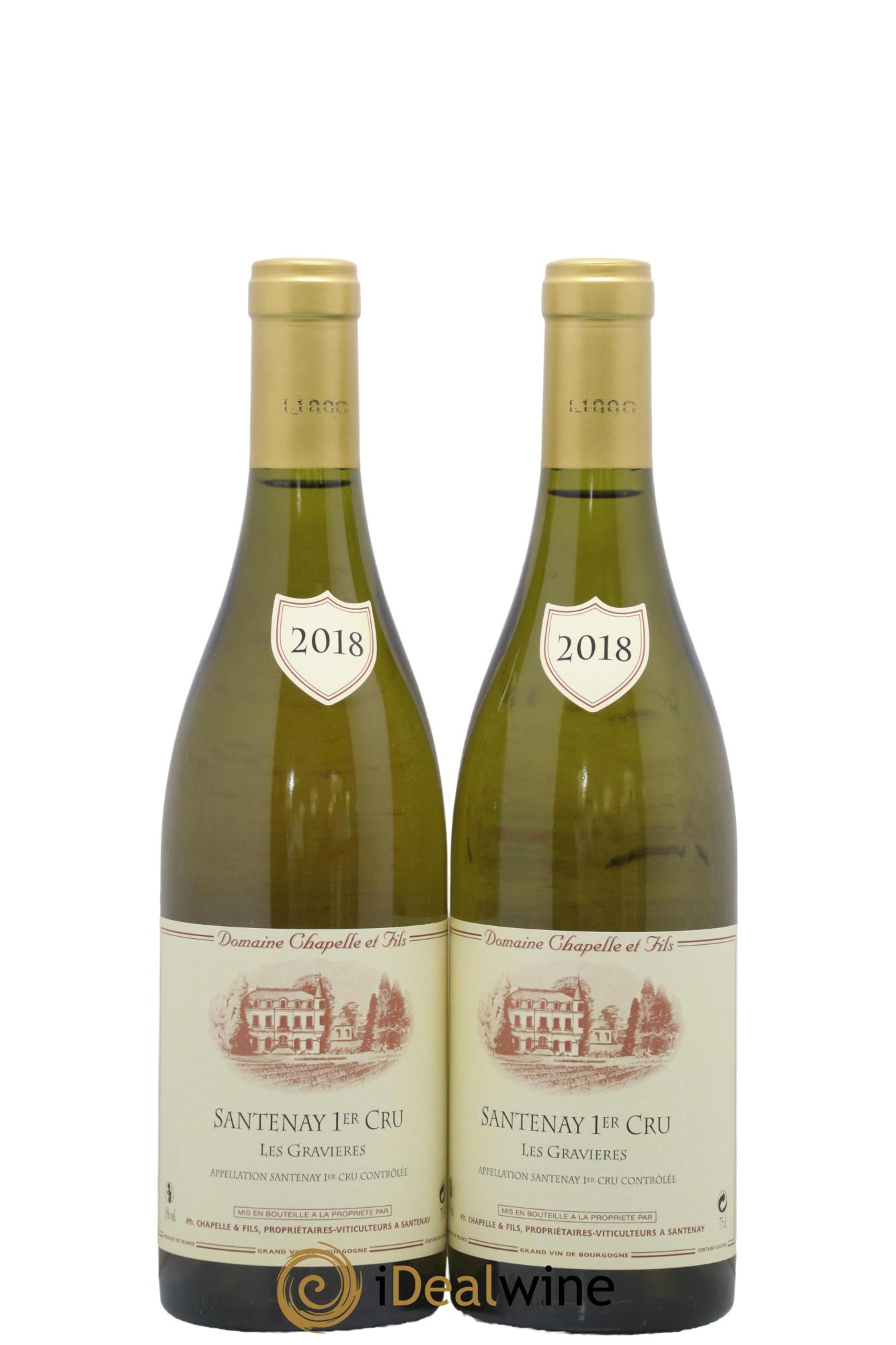 Santenay 1er Cru Les Gravières Domaine Chapelle 2018 - Posten von 2 Flaschen - 0
