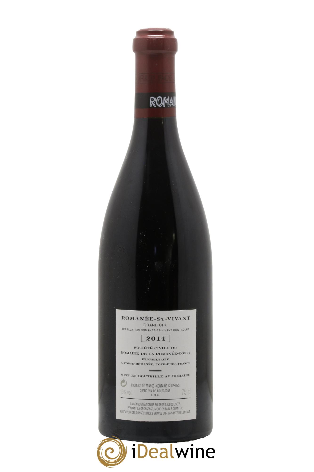 Romanée-Saint-Vivant Grand Cru Domaine de la Romanée-Conti 2014 - Lot de 1 bouteille - 1