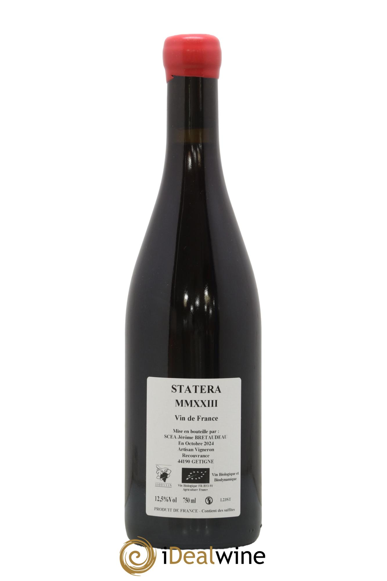 Vin de France Statera Jérôme Bretaudeau - Domaine de Bellevue 2023 - Lot de 1 bouteille - 1