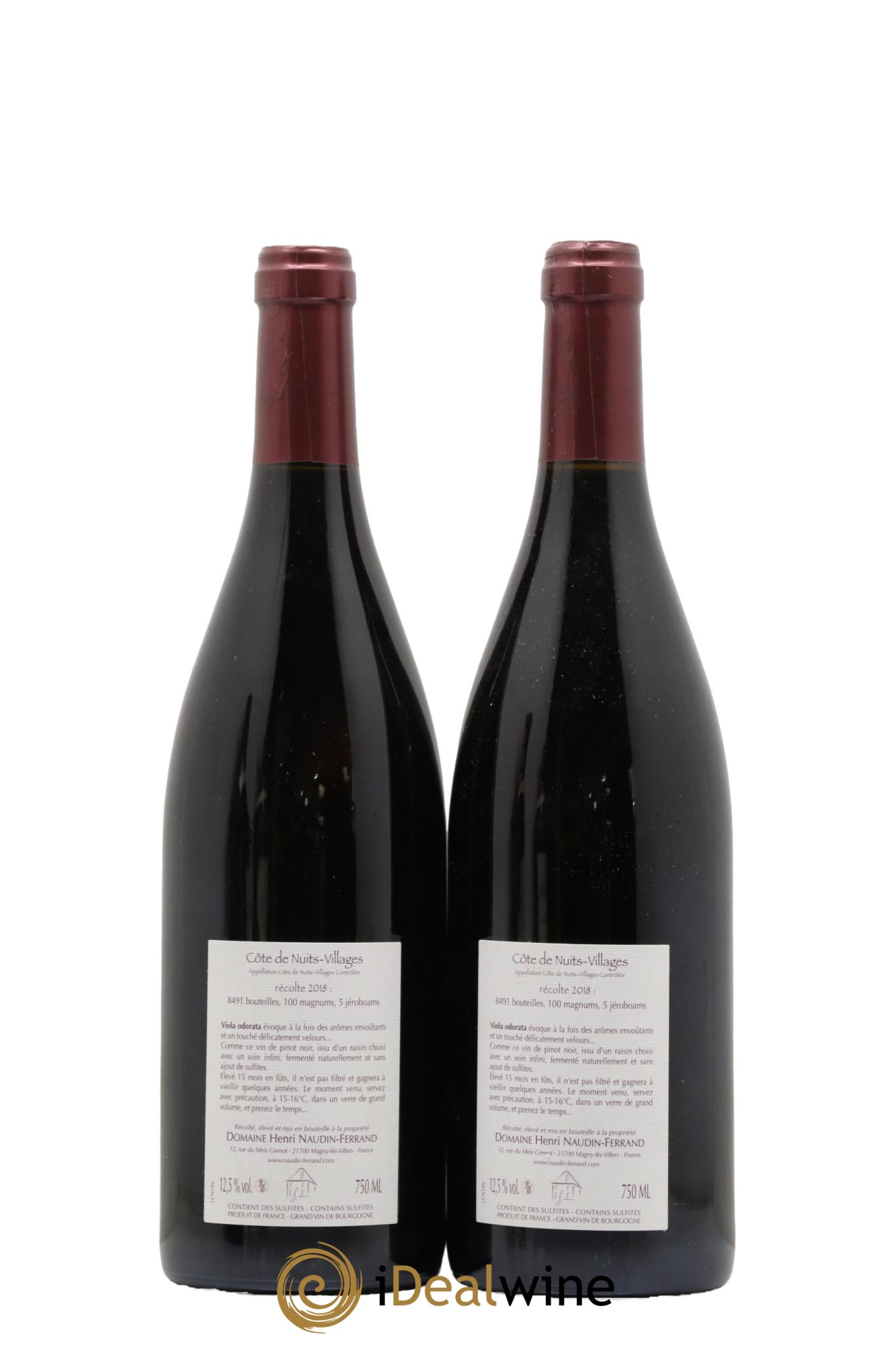 Côte de Nuits-Villages Viola Odorata Naudin-Ferrand (Domaine) 2018 - Lot de 2 bouteilles - 1