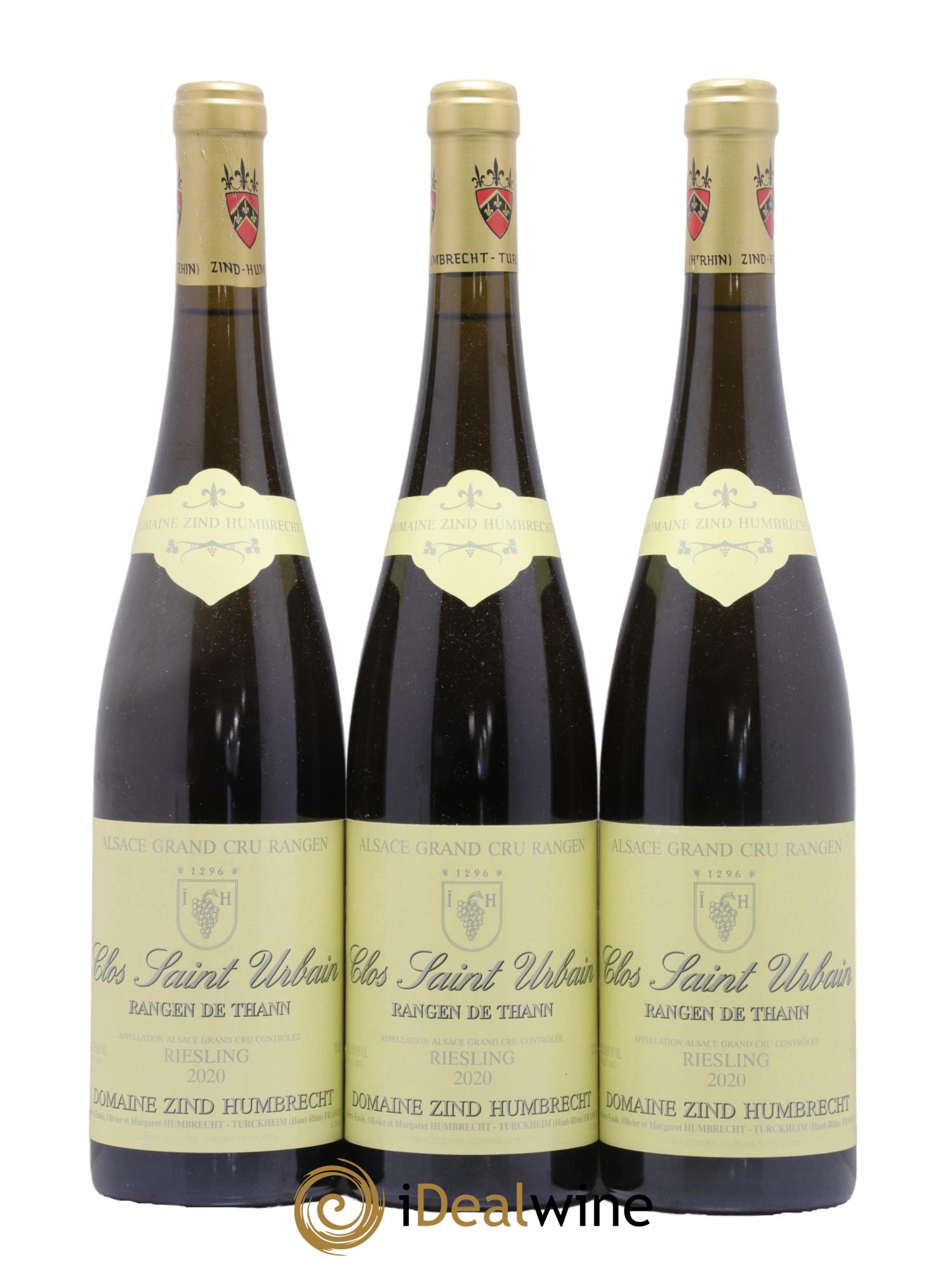 Alsace Riesling Grand Cru Rangen de Thann Clos Saint Urbain Zind-Humbrecht (Domaine) 2020 - Lot de 3 bouteilles - 0